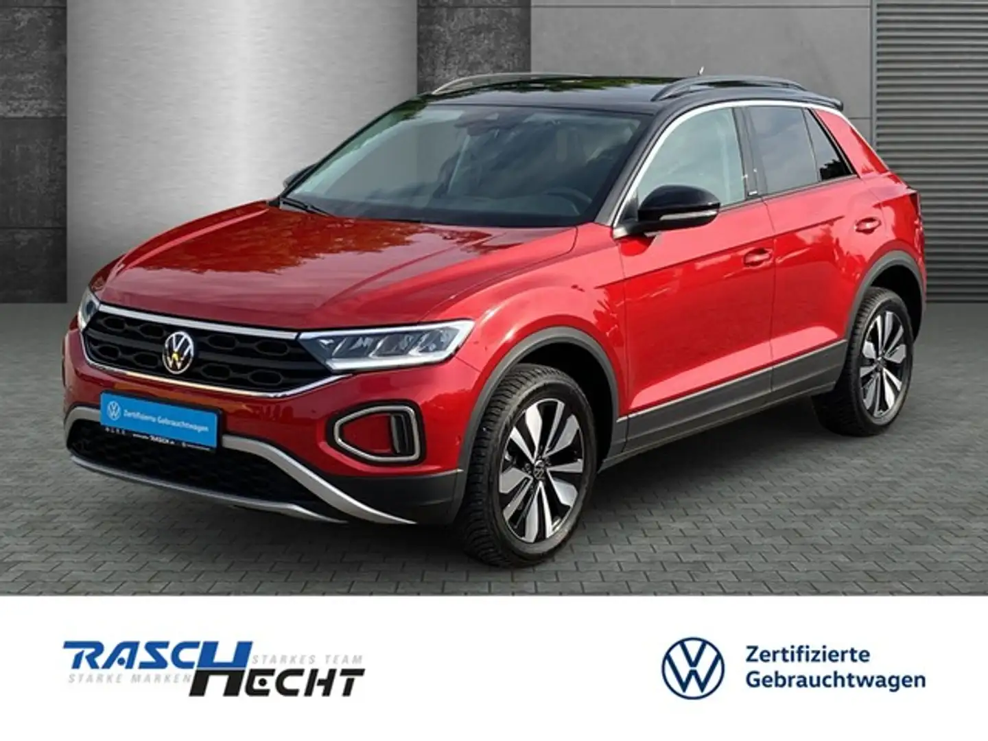 Volkswagen T-Roc Move 1.0 TSI*LED*NAVI*SHZ*5 J. GAR* Rouge - 1