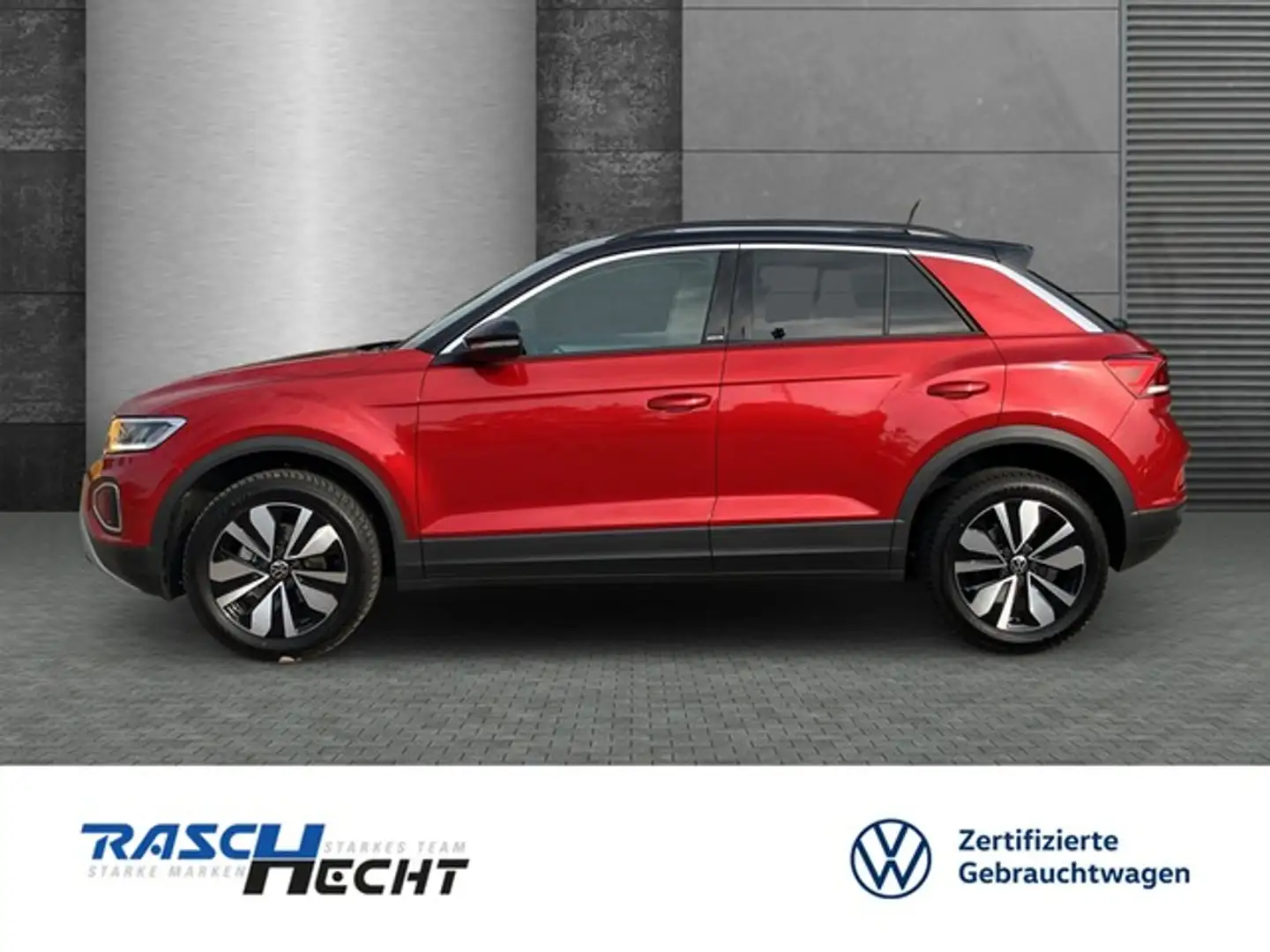 Volkswagen T-Roc Move 1.0 TSI*LED*NAVI*SHZ*5 J. GAR* Rouge - 2