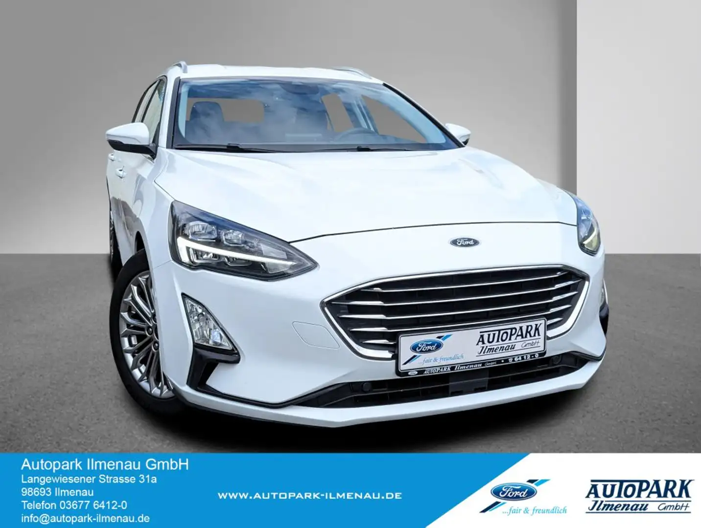 Ford Focus Turnier 1.5l EcoBoost Aut. TITANIUM RFK+LED+BLIS Weiß - 1
