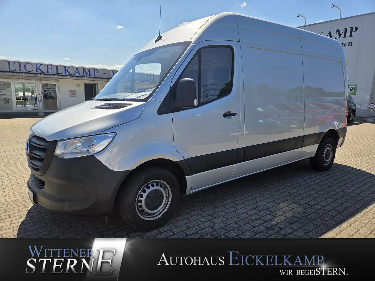 Mercedes-Benz Sprinter 214 9G Kasten Hoch Standard KLIMA KAMERA TOTWINKEL Silber - 1