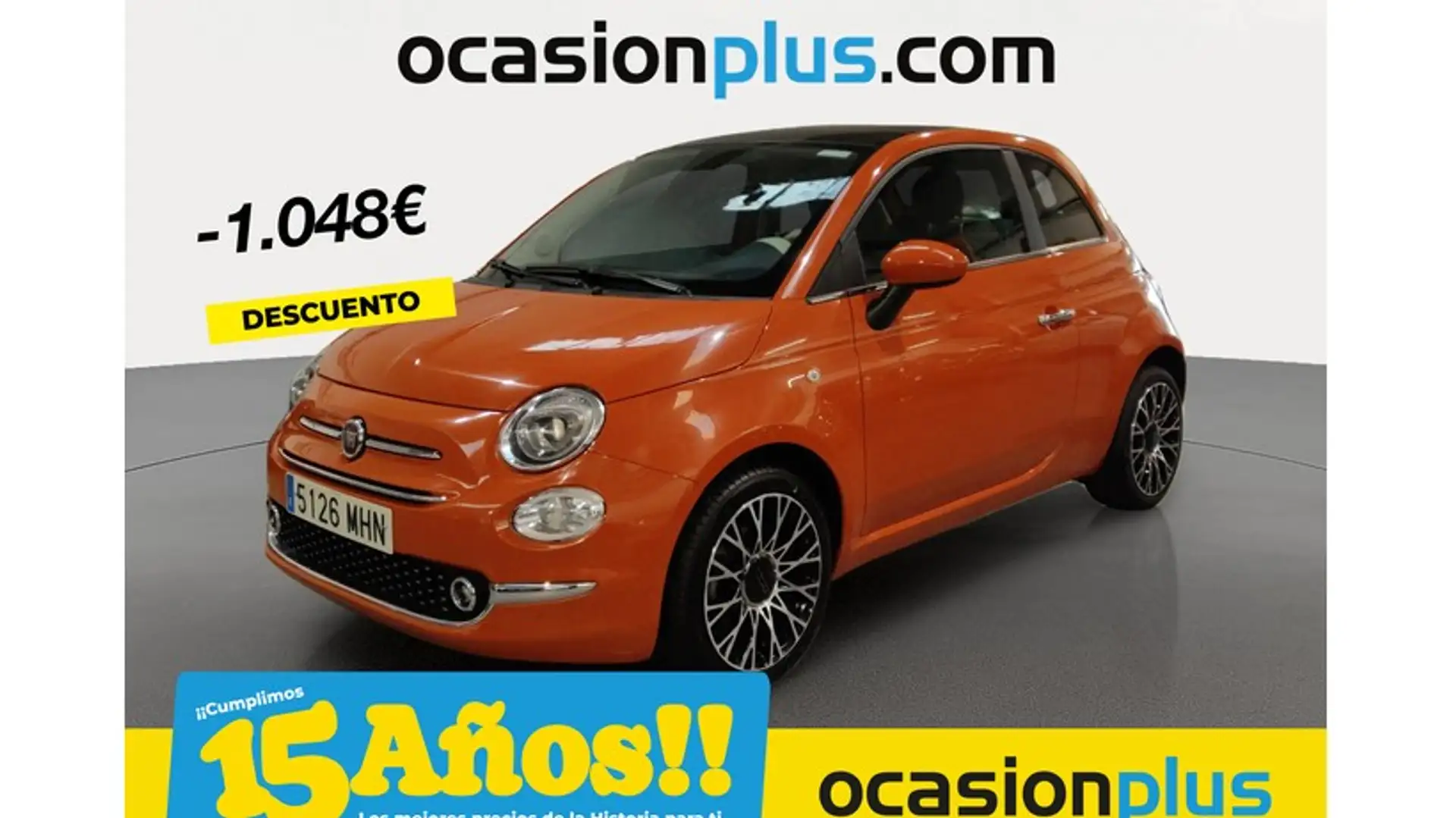Fiat 500 1.0 Hybrid Dolcevita 52kW Naranja - 1