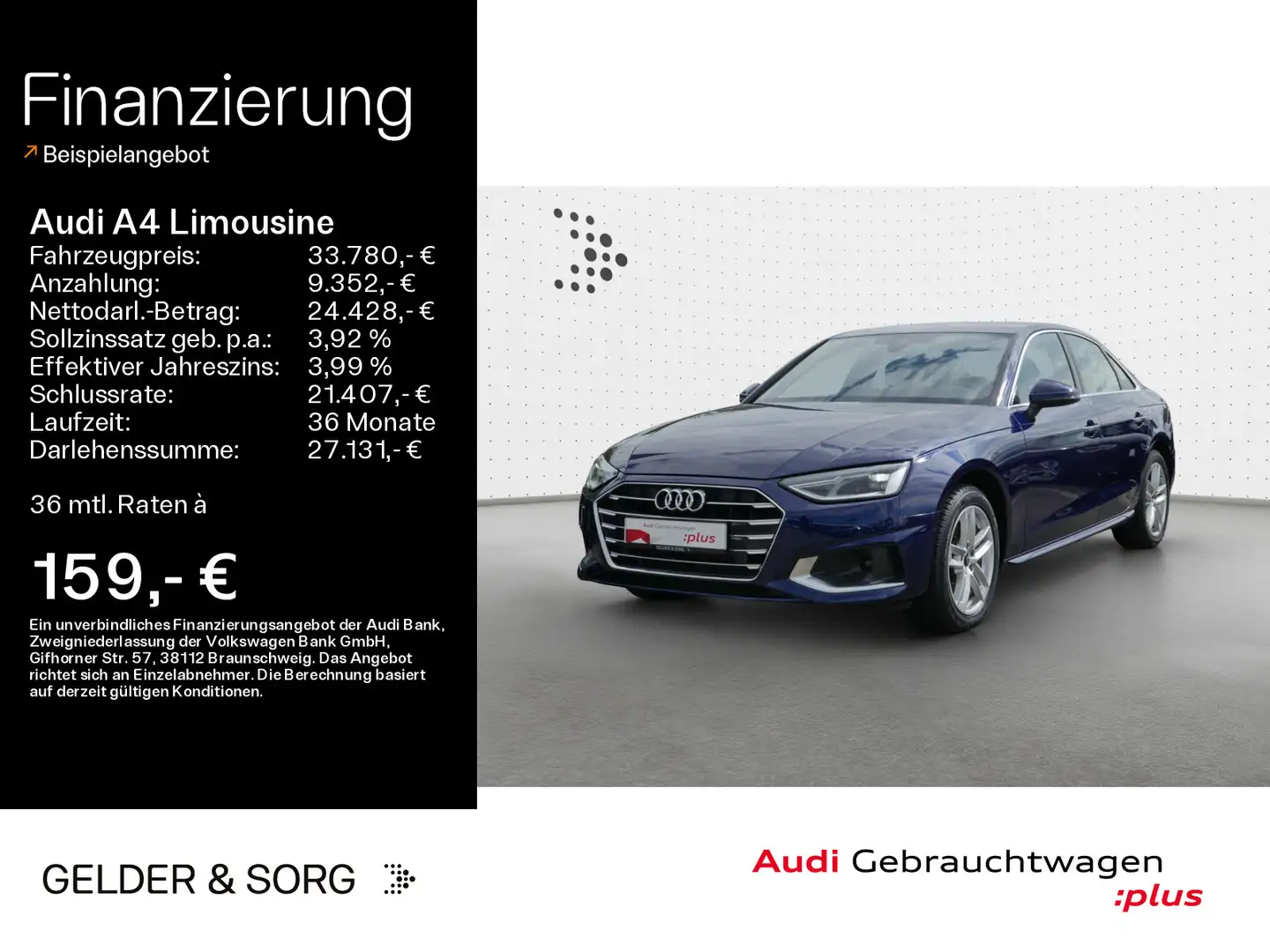 Audi A4 35 TDI Business*LED*virtual* Blauw - 1