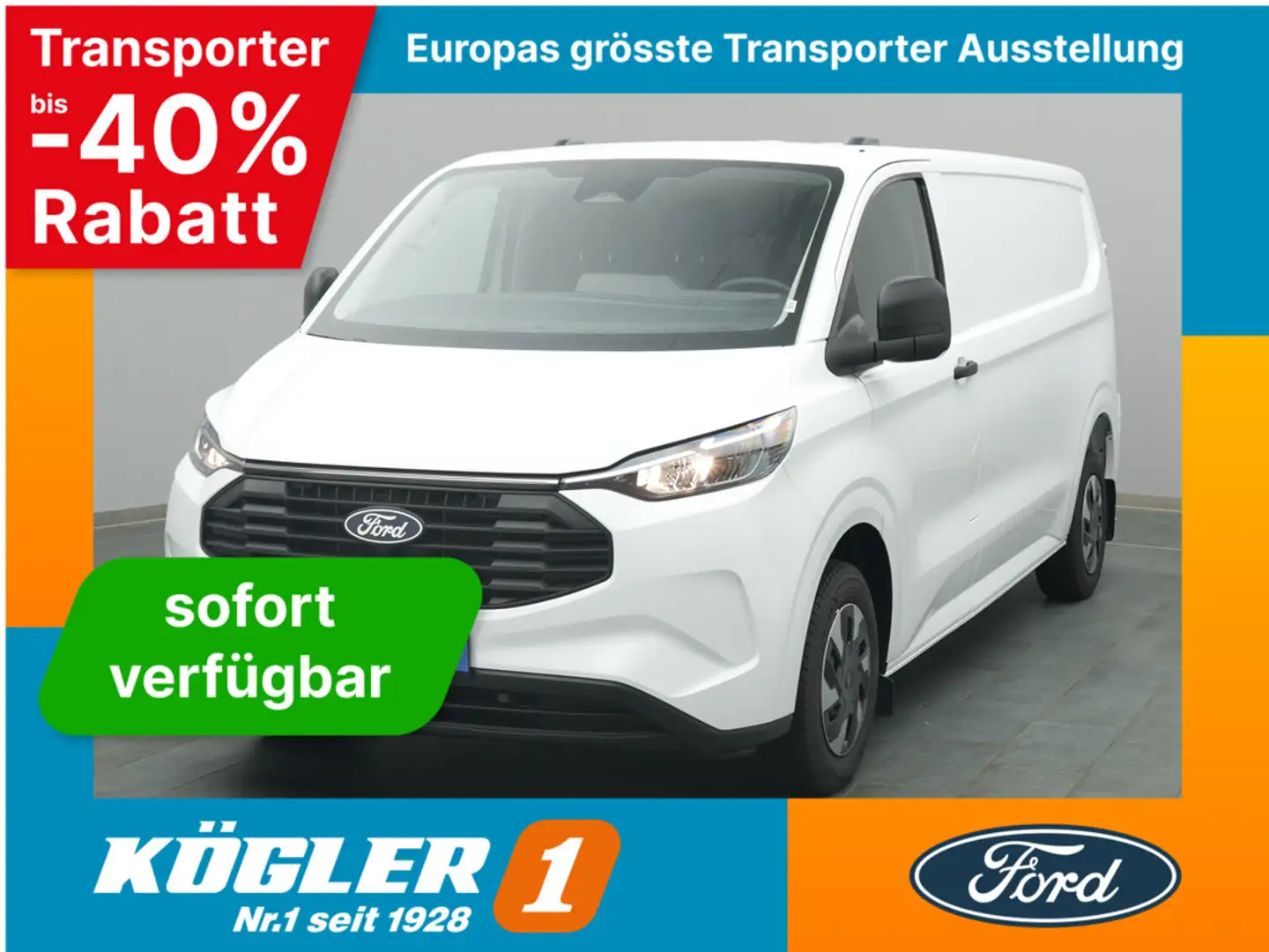 Ford Transit Custom Kasten PHEV 320 L2 Trend -26%* Weiß - 1