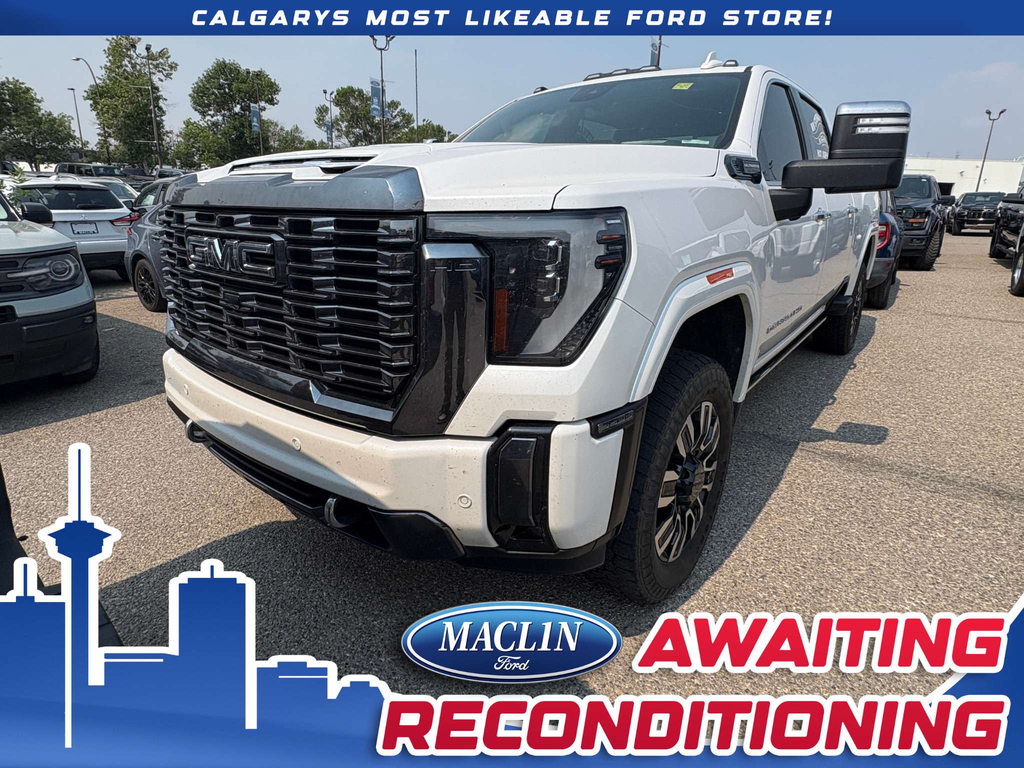 White 2024 GMC Sierra 3500HD Pickup Truck Four-Wheel Drive Automatic