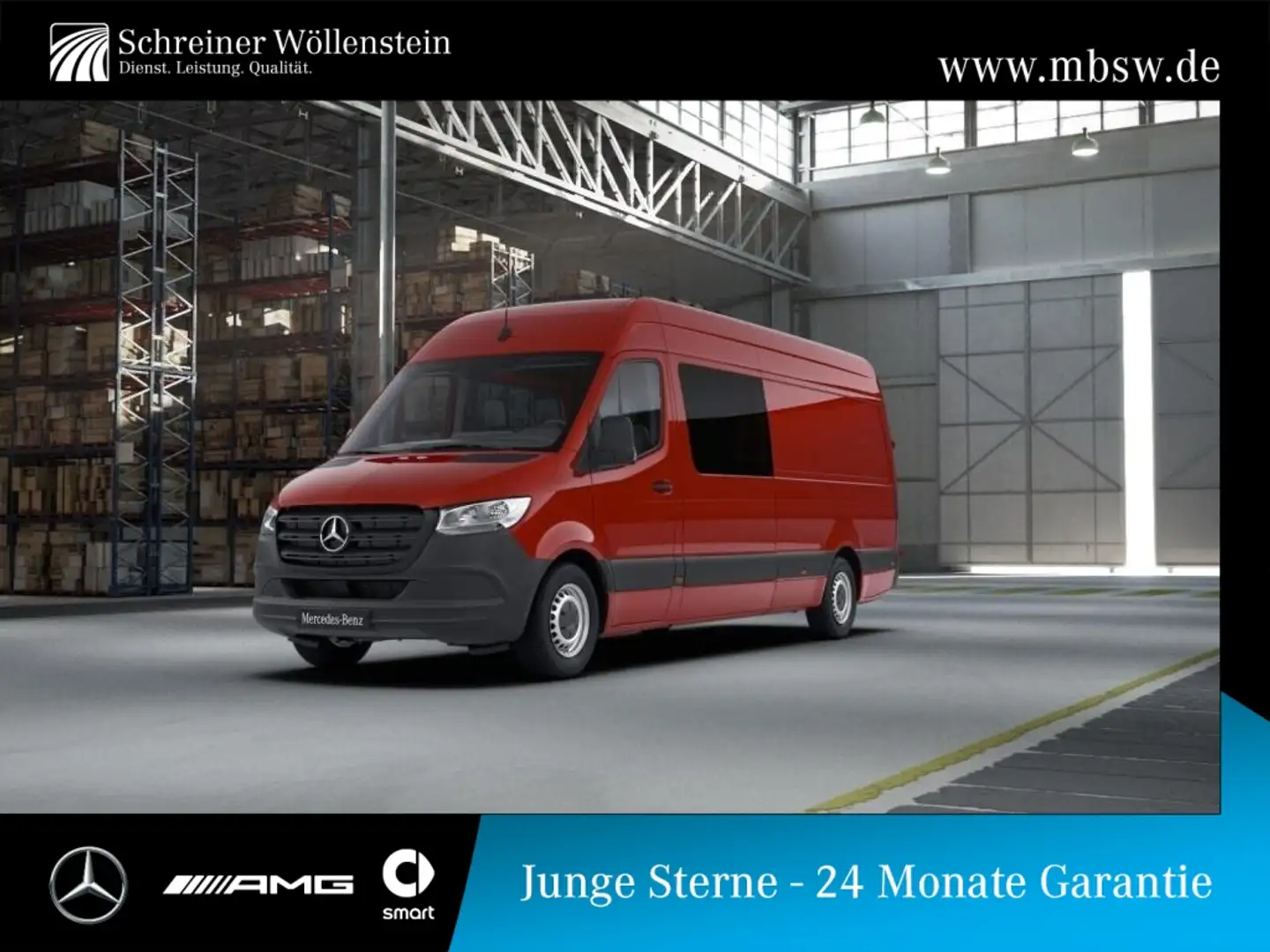 Mercedes-Benz Sprinter 319 Mixto L3H2 *6-Zylinder*Automatik* Rot - 1