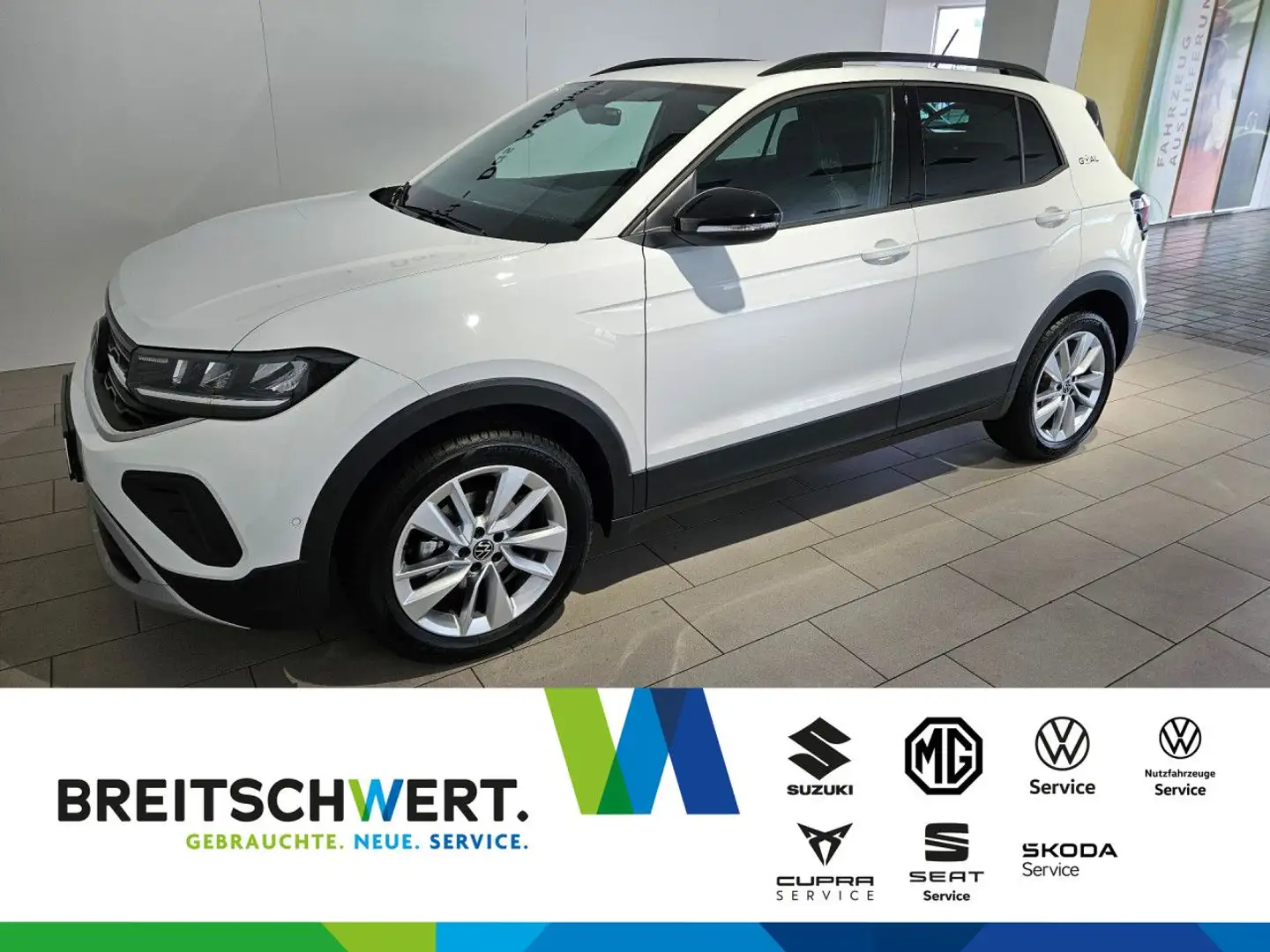 Volkswagen T-Cross 1.5 TSI Goal DSG AHK LED Navi ACC RFK Weiß - 1