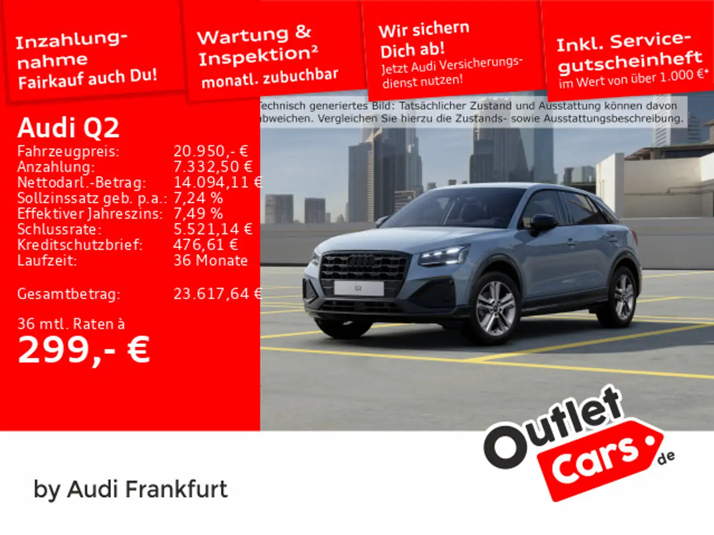 Audi Q2 35 TFSI S tronic advanced MatrixLED DAB VC Grau - 1