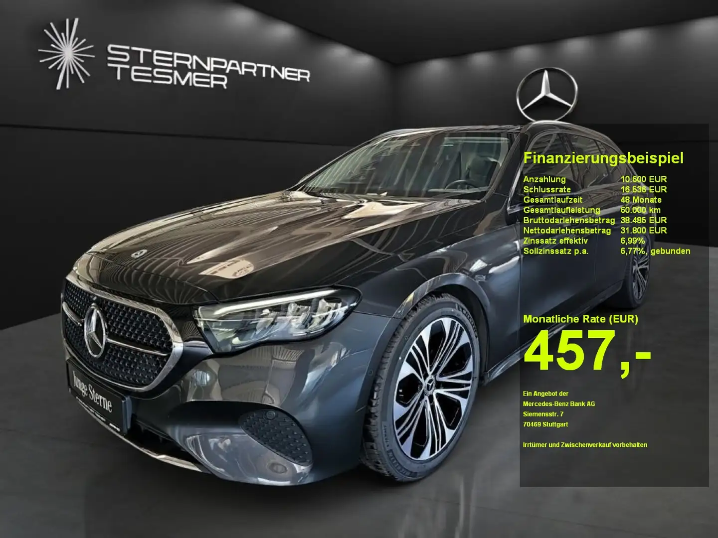 Mercedes-Benz E 220 d T AVANTGARDE+MBUX+PANO+DISTR+TOTW+AHK Gris - 1