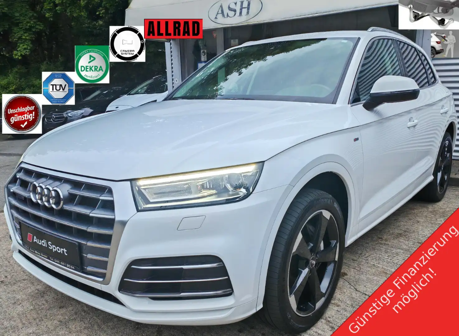 Audi Q5 TFsie.quattro.S-Line.Led.Sports.Cam.AHK.PHEV Weiß - 1