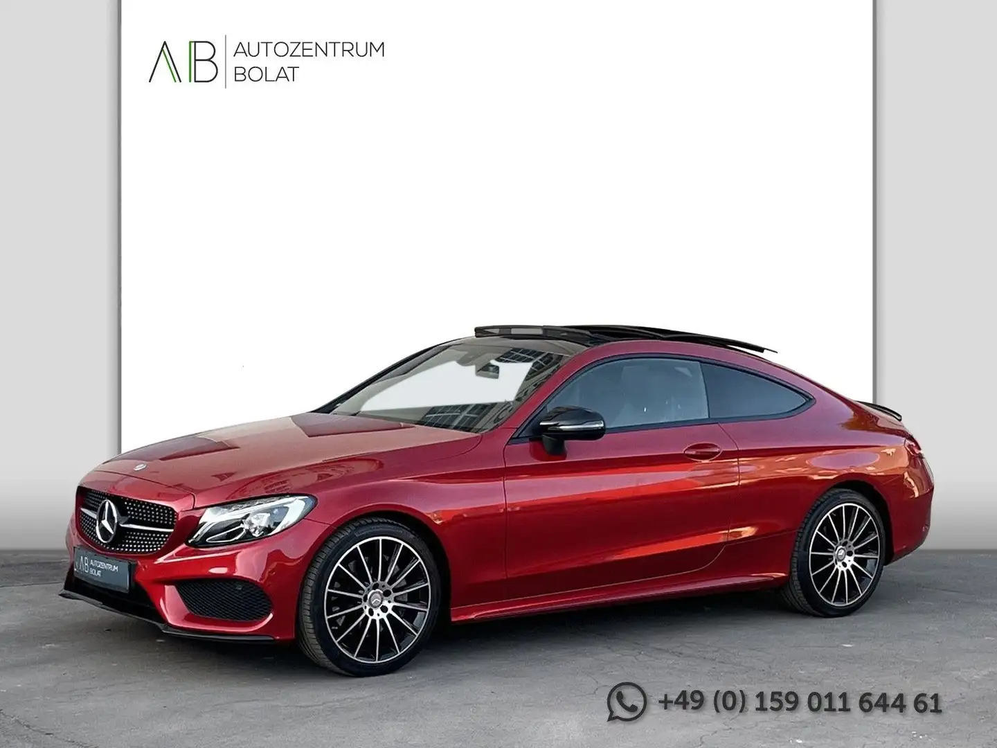 Mercedes-Benz C 250 Coupe C 250°AMG-LINE°NIGHT PAKET°SCHIEBEDACH° Rot - 2
