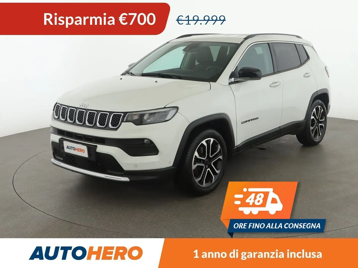 Jeep Compass 1.3 T-GDI Limited 150 CV aut Blanc - 1