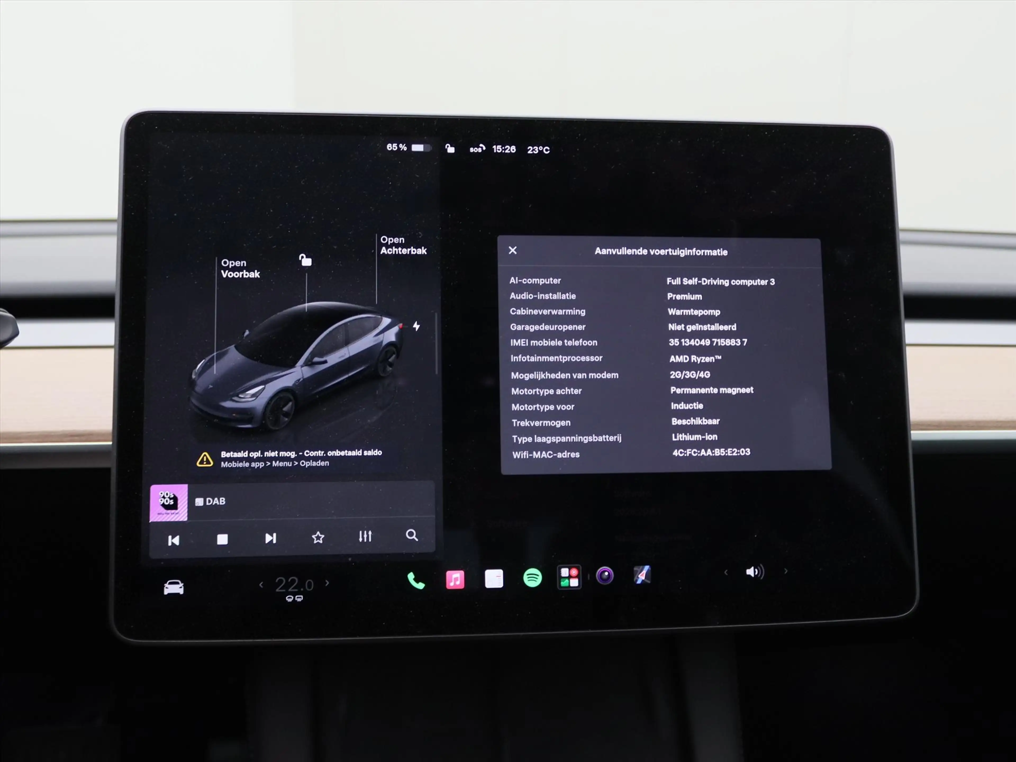 Tesla Model 3 Long-Range AWD 351pk 75 kWh 93.8% SoH UPGRADE [ TR — photo 28