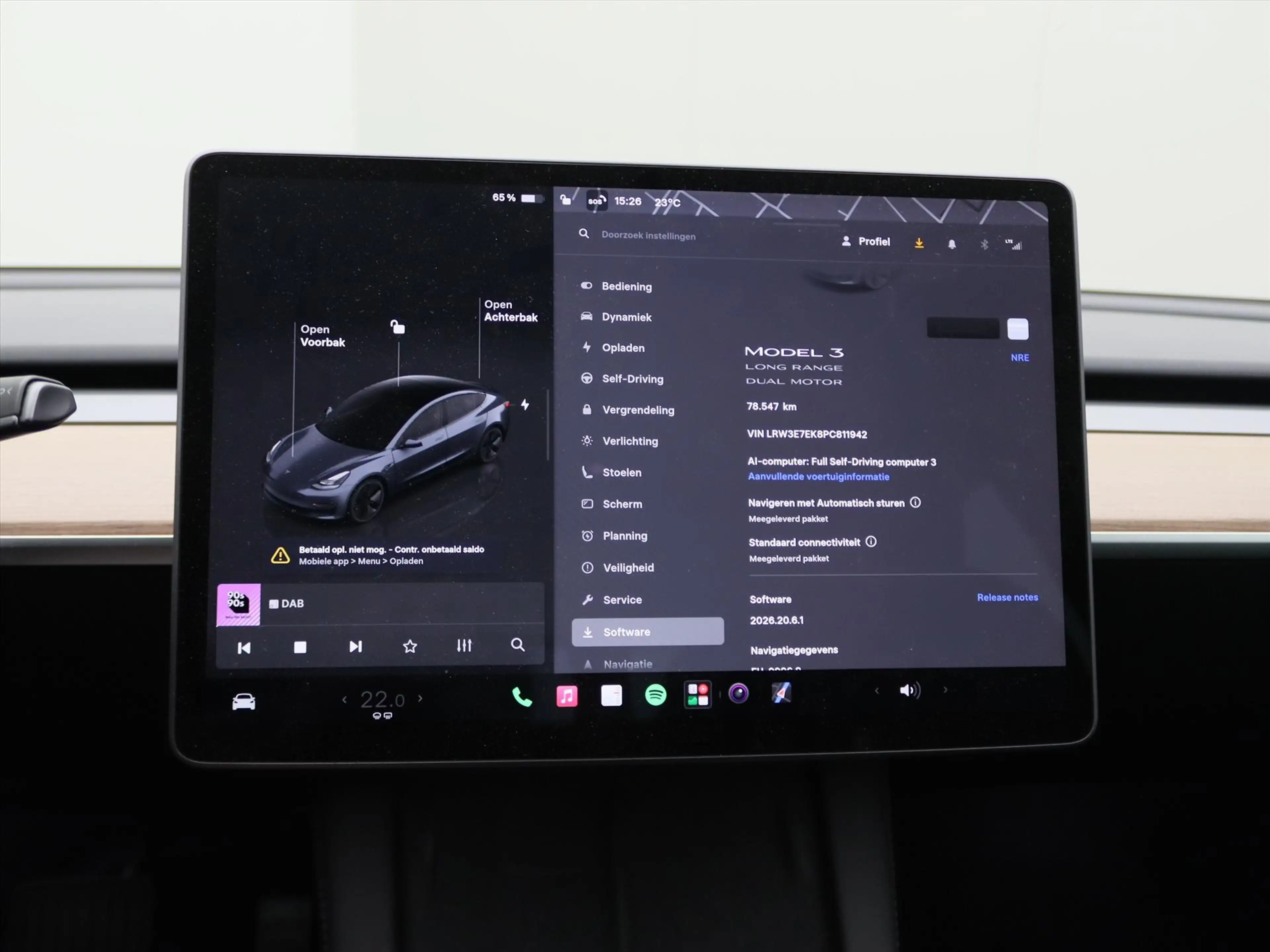 Tesla Model 3 Long-Range AWD 351pk 75 kWh 93.8% SoH UPGRADE [ TR — photo 27
