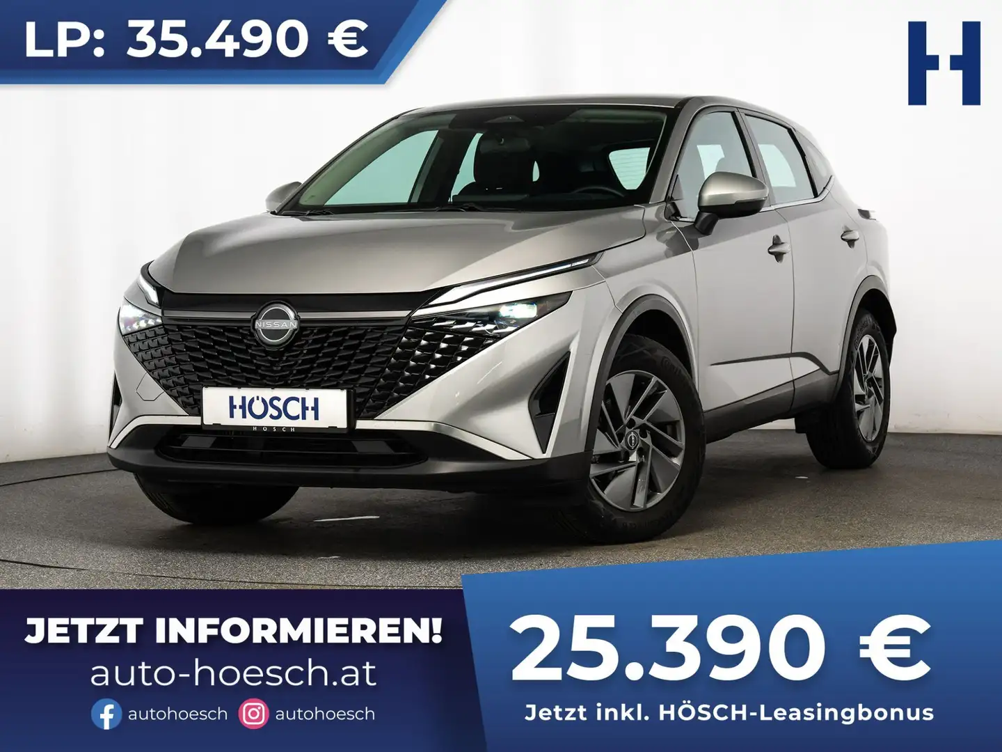 Nissan Qashqai Acenta 1.3 DIG-T NAV LED KAMERA ACC CARPLAY Silber - 1