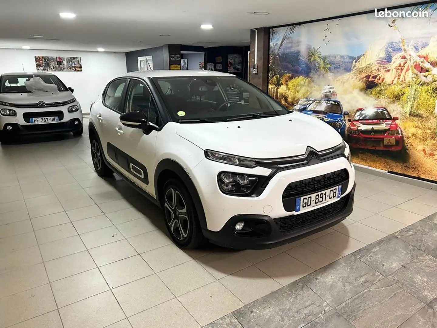 Citroen C3 2021 1.5 BLUEHDI 100CH S&S BVM 6 FEEL 4990 HT Blanc - 2