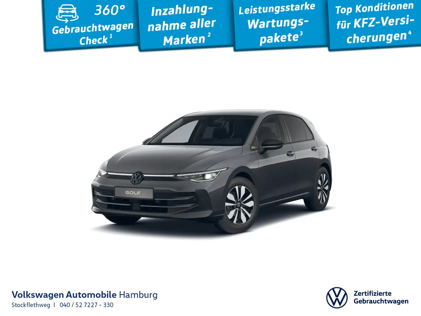 Volkswagen Golf VIII 1.5 eTSI Goal DSG AHK ACC Navi CarPlay Grau - 1