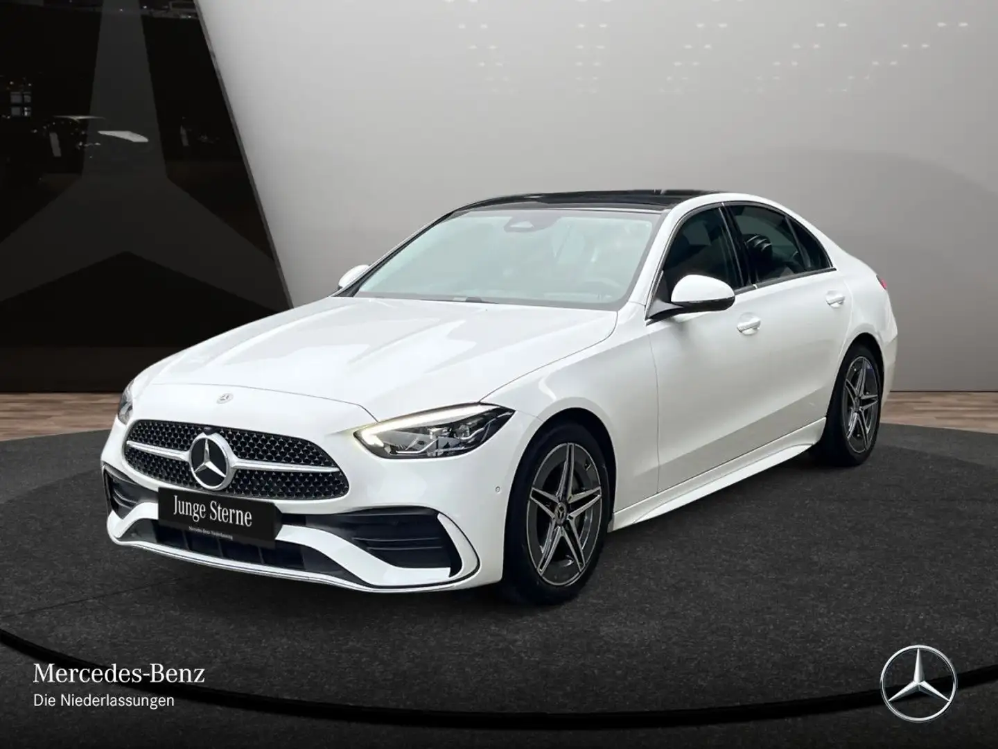 Mercedes-Benz C 180 AMG+PANO+LED+KAMERA+TOTW+KEYLESS+9G Weiß - 2