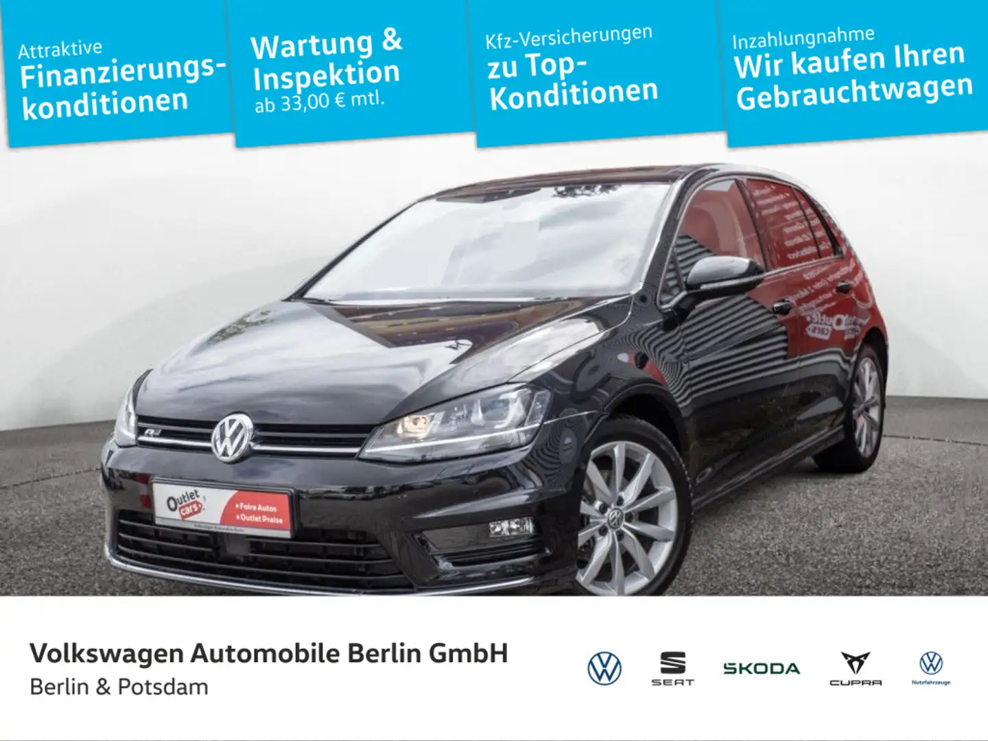 Volkswagen Golf VII 1.4 TSI DSG Highline Navi P-Dach PDC SH Noir - 1