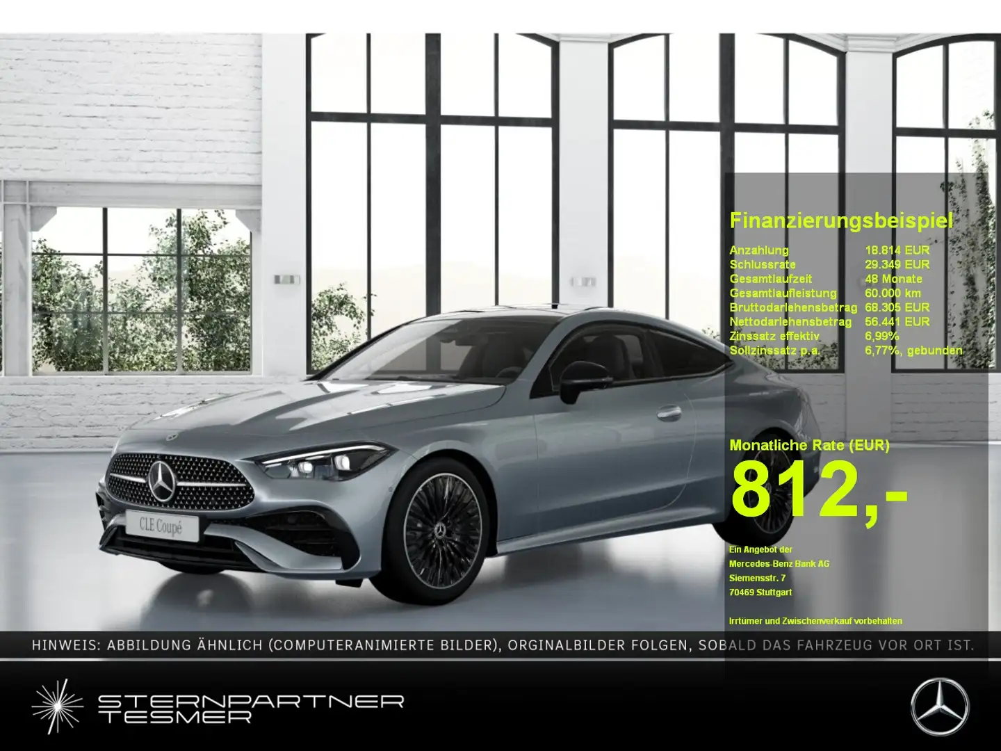 Mercedes-Benz CLE 300 4M Coupé #AMG #PANO #DIGITAL LIGHT #HUD Argintiu - 1