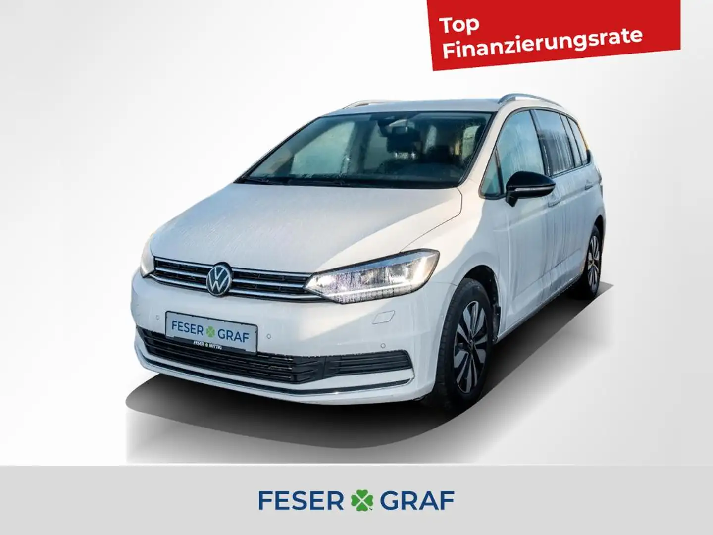 Volkswagen Touran 1.5 TSI Comfortline DSG ACC/IQ.Light/AHK/Navi Weiß - 1