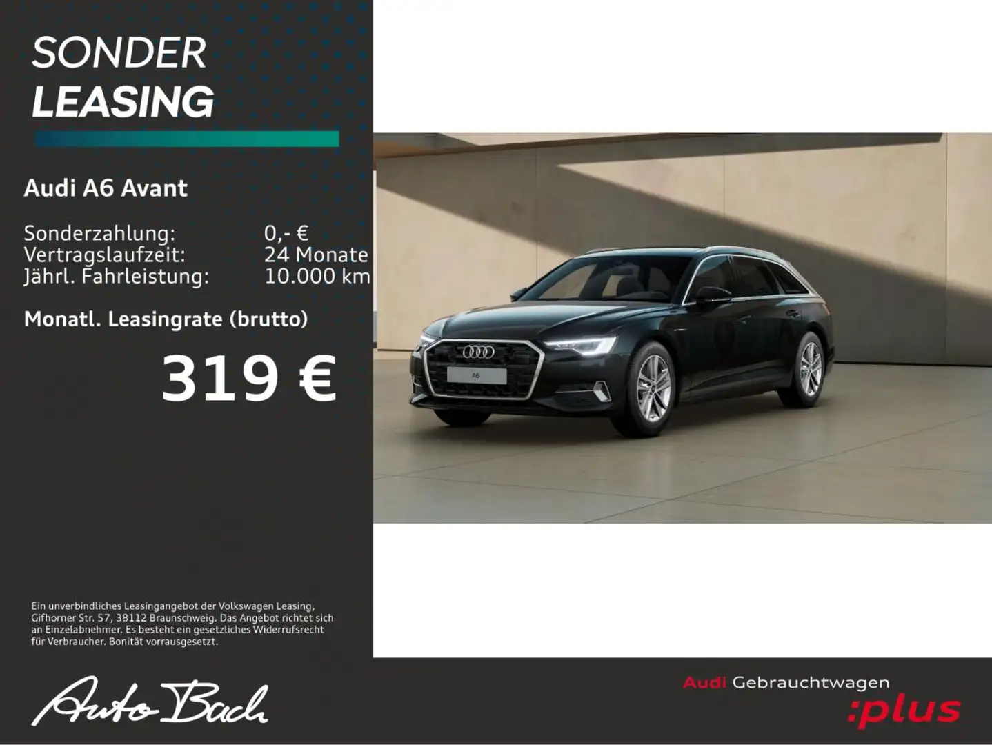 Audi A6 Avant advanced 45TFSI Stronic Matrix ACC Panorama Schwarz - 1