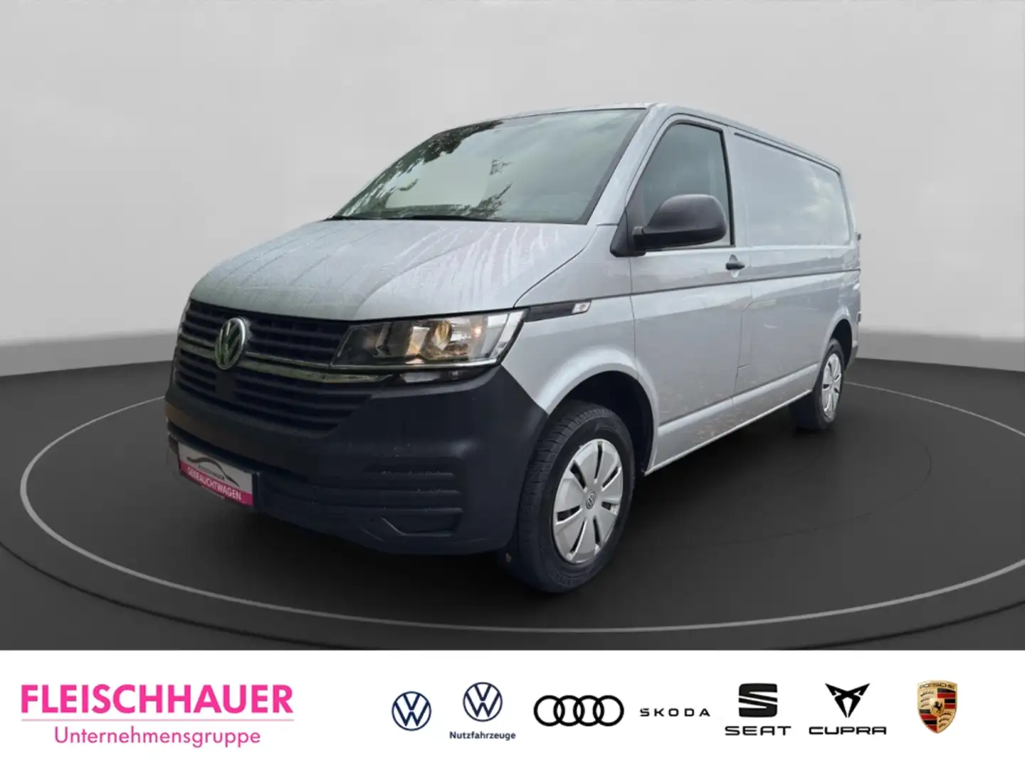 Volkswagen T6.1 Transporter Kasten 2.0 TDI AHK+PDC+Klima+Flügel Silber - 1
