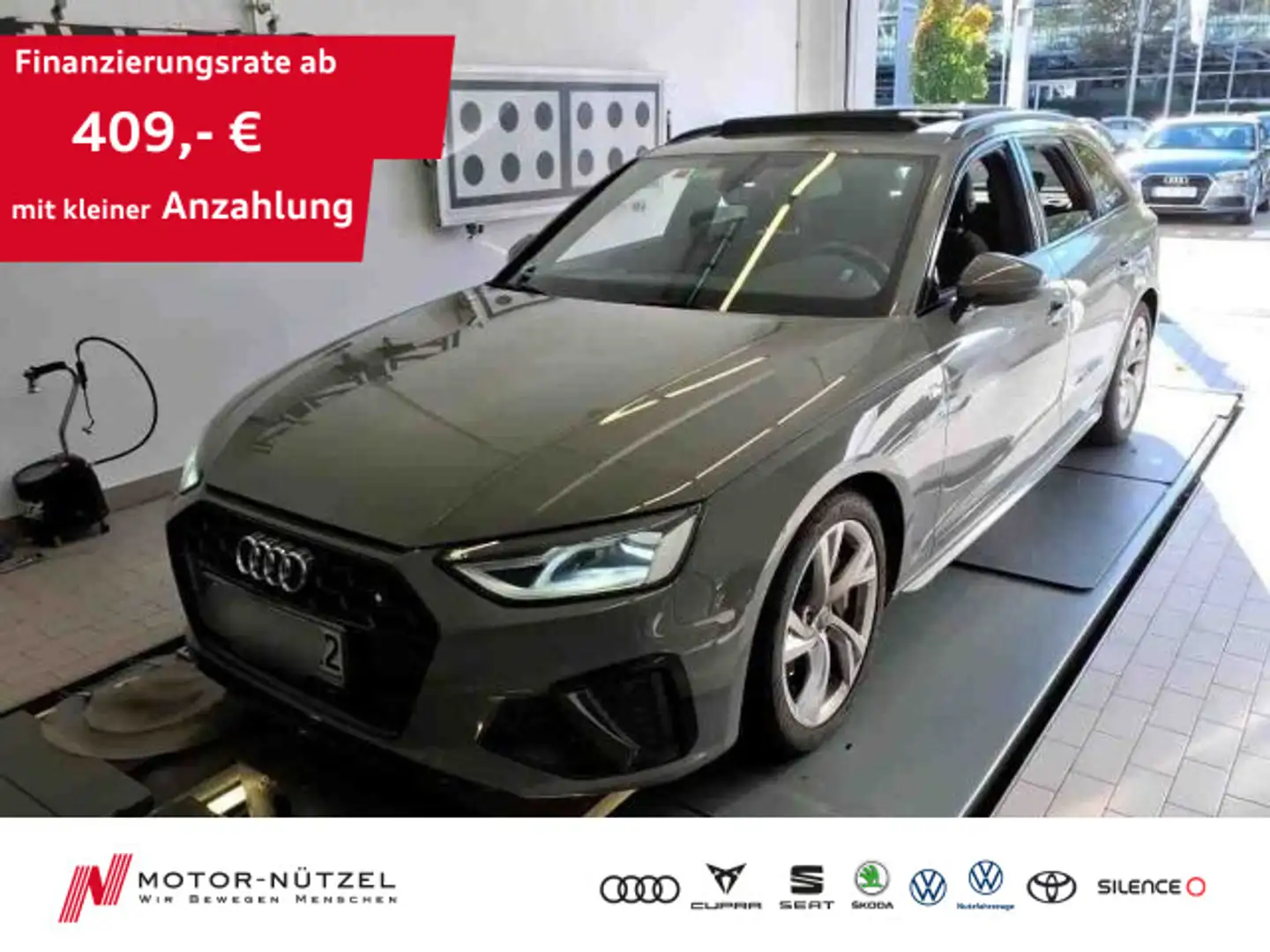 Audi A4 40 TDI S-TR S-LINE LED+NAV+PANO+ACC+DAB Grau - 1