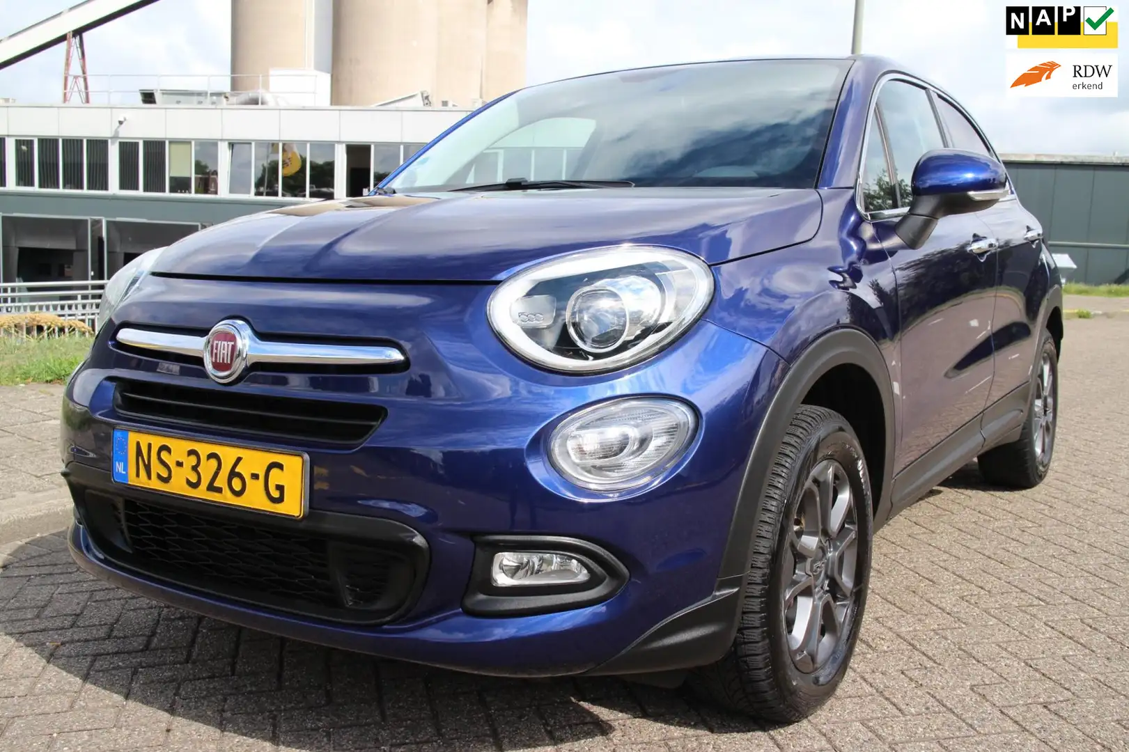Fiat 500X 1.4 Turbo MultiAir Lounge_LUXE UITVOERING!!! NETTE Blauw - 1