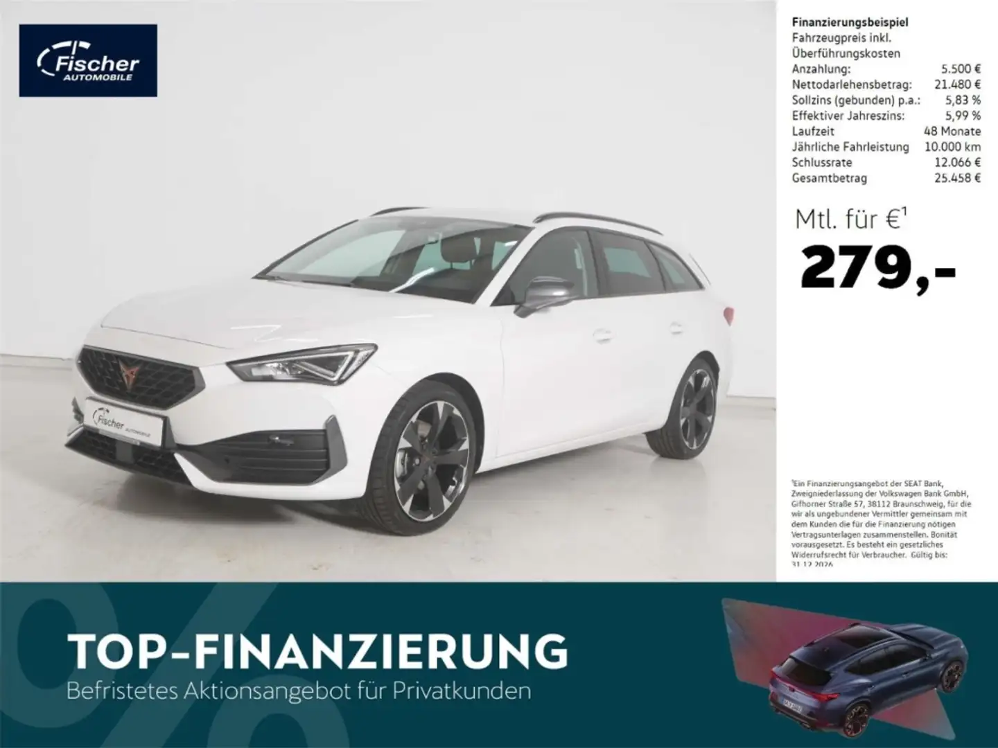 CUPRA Leon Sportstourer 2.0 TSI DSG NAV/LED Weiß - 1