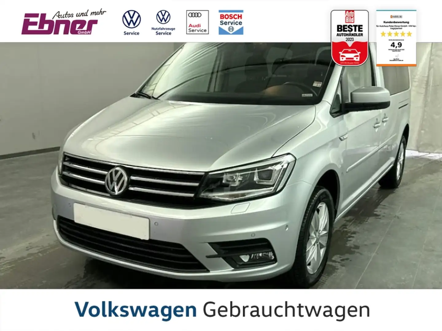 Volkswagen Caddy Maxi COMFORTLINE TDI XENON+NAVI+SITZHZG+PARKASSIST Argent - 1