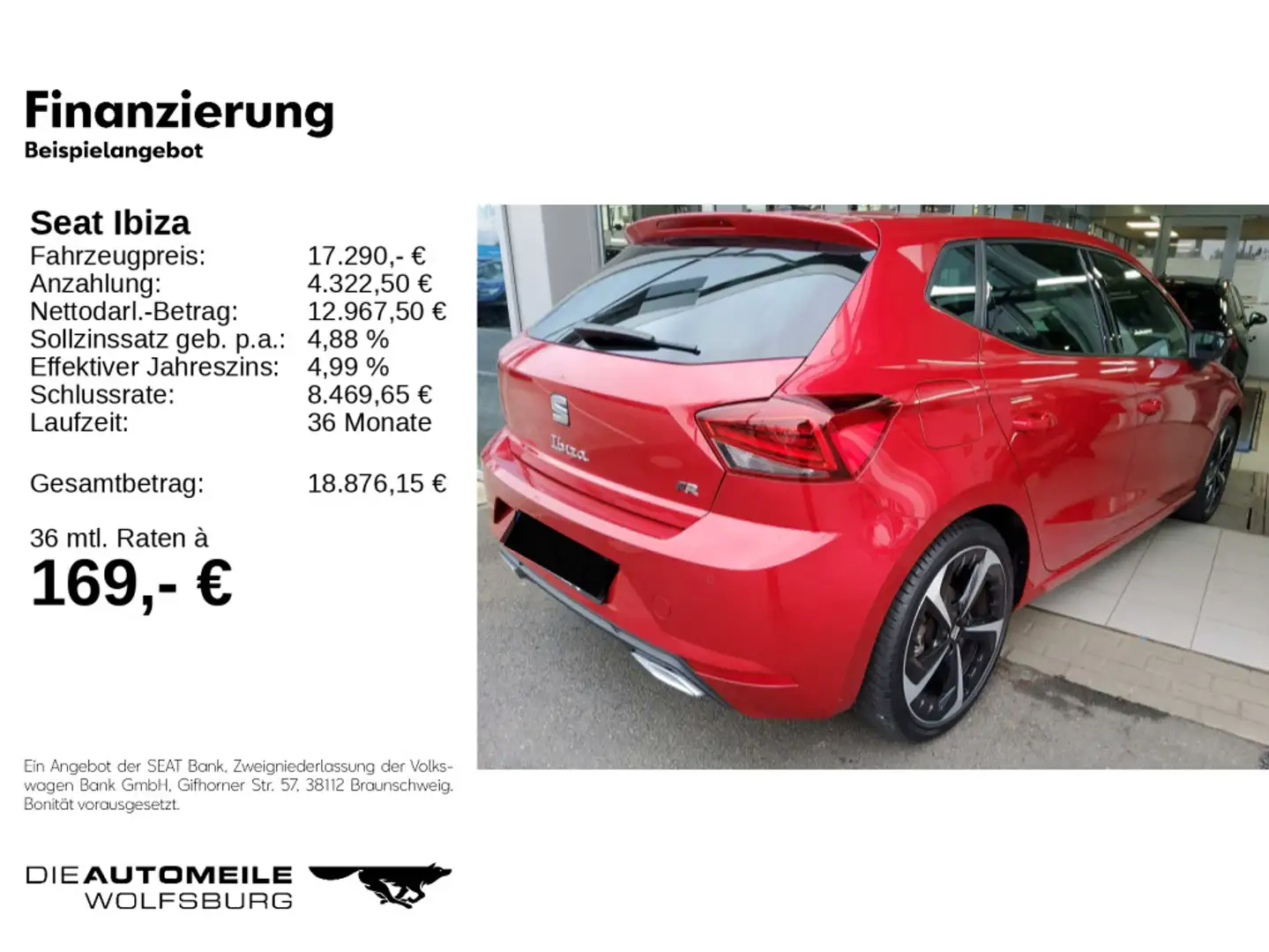 SEAT Ibiza 1.0 TSI FR ACC/Rückkam/Multilenk Rot - 2