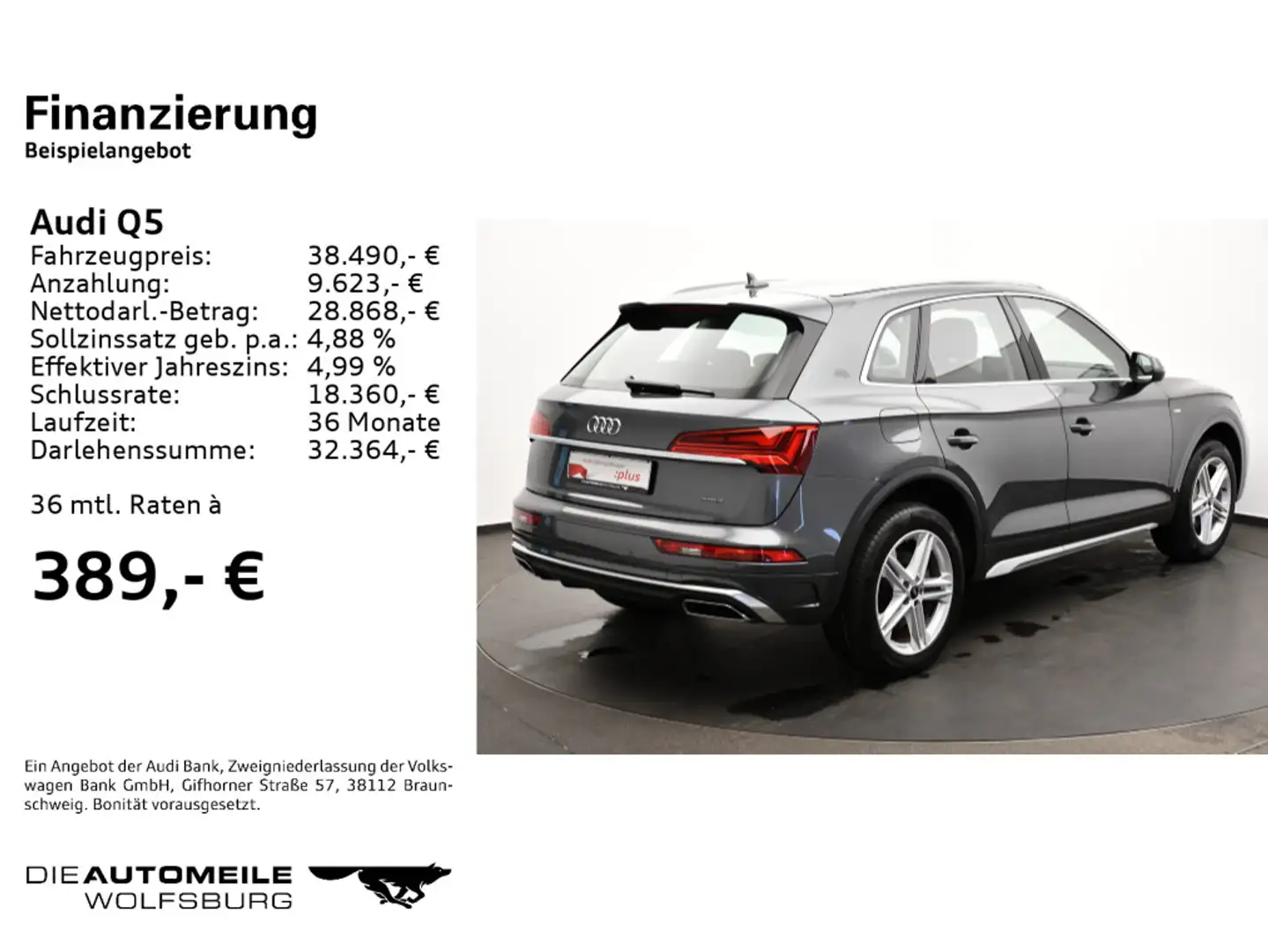 Audi Q5 50 2.0 TFSI e S-tronic quattro ACC/AHK/Einpar Szary - 2
