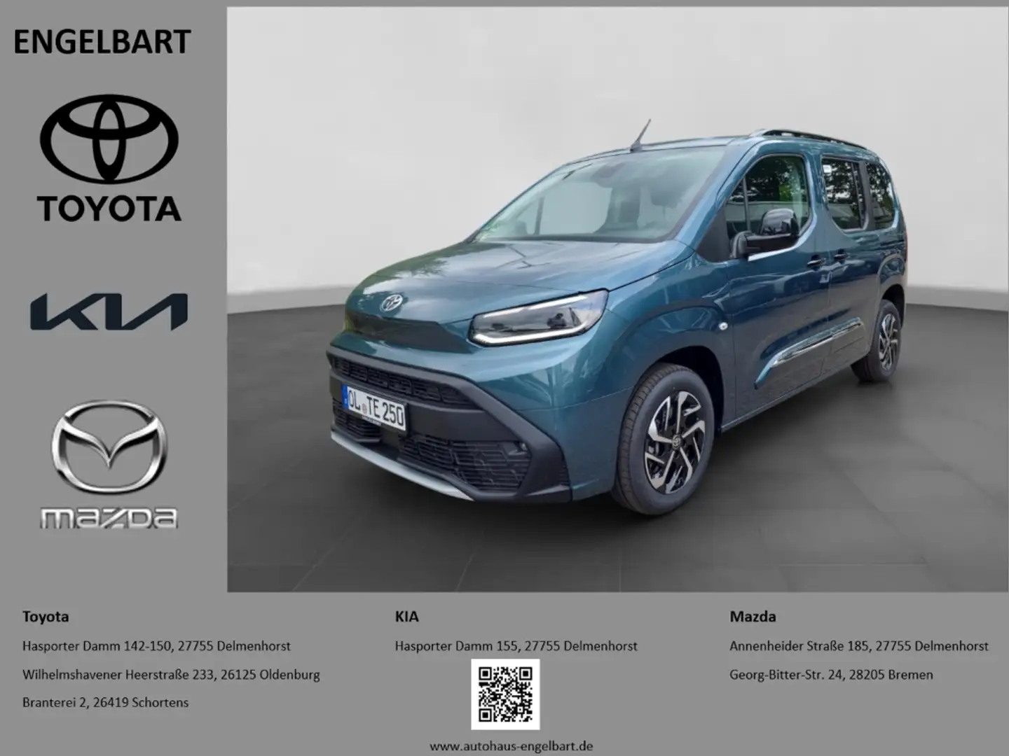 Toyota Proace City Verso L1 Electric Teamplayer Navi Apple CarPlay An Blauw - 1