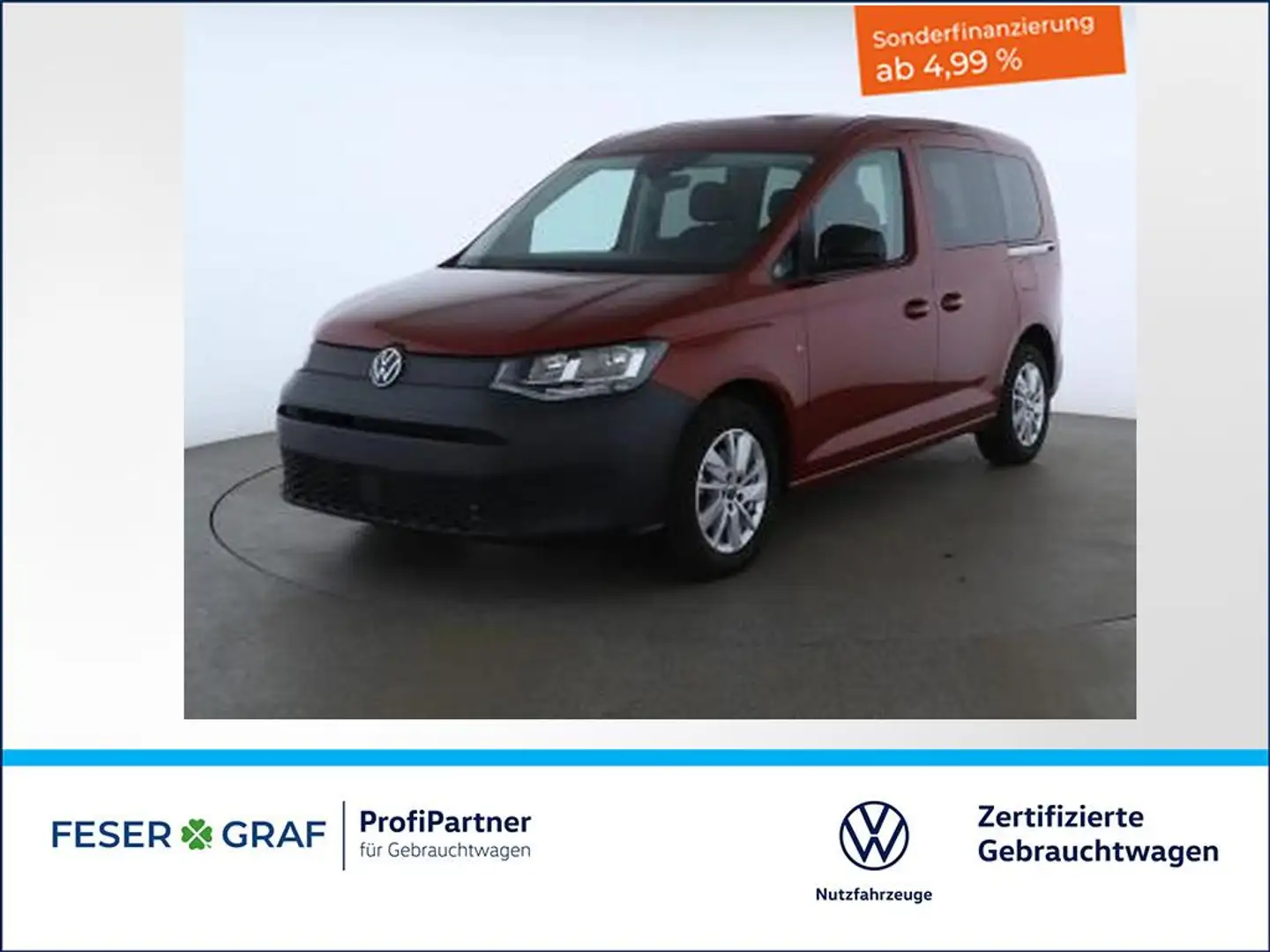 Volkswagen Caddy 2.0TDI AHK Rückfahrkamera Navigationssystem Rot - 1