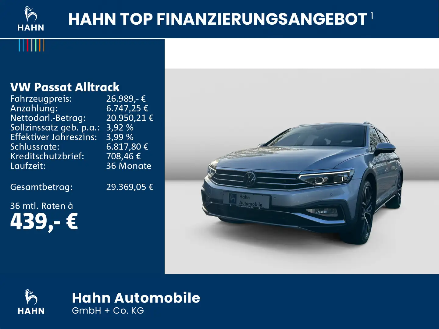 Volkswagen Passat Alltrack 4Motion 2.0TDI DSG Matrix CAM Silber - 2