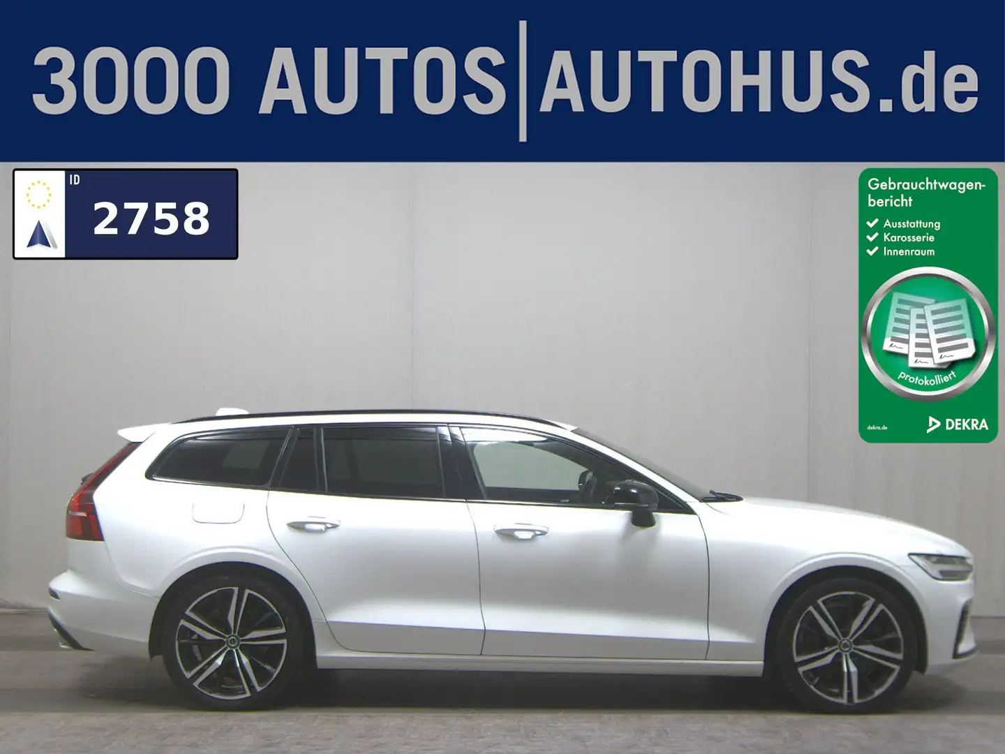 Volvo V60 T6 AWD Twin Engine AWD Plus Dark Nav LED AHK Blanc - 1