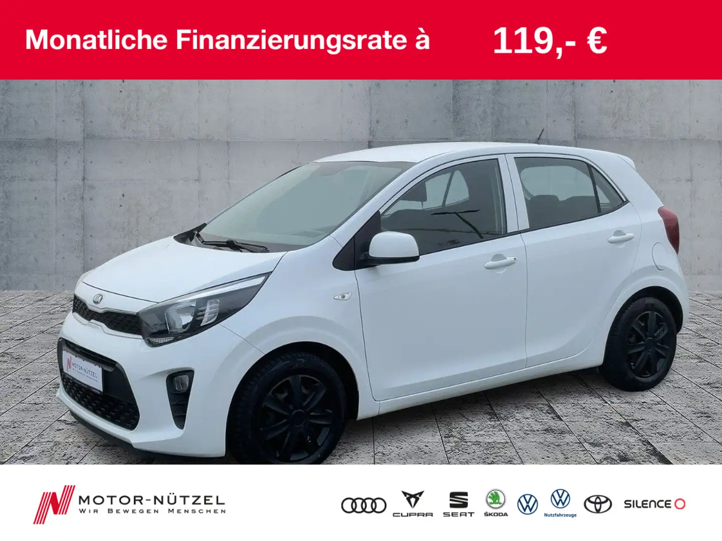 Kia Picanto 1.0 EDITION 7 SHZ+MFL+MFA+NSW+1.HAND Blanc - 1