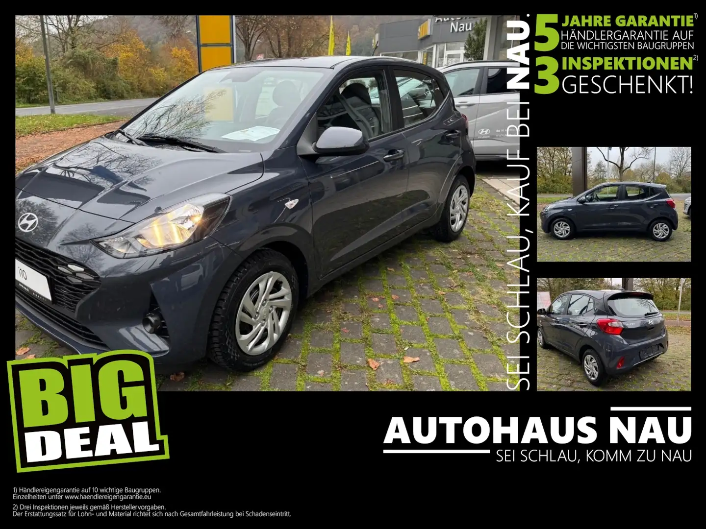 Hyundai i10 1.0 Select Inspektionspaket BigDeal, Navi Grau - 1