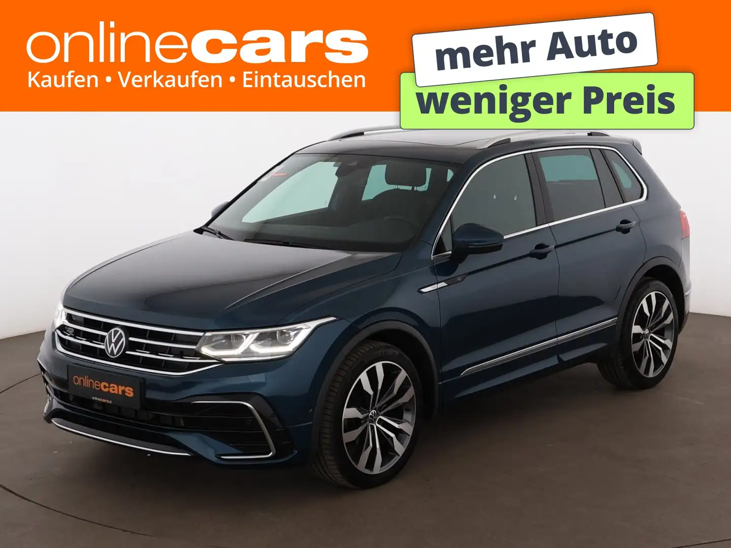 Volkswagen Tiguan 2.0 TDI 4Motion R-Line Aut MATRIX SKY AHK Blau - 1
