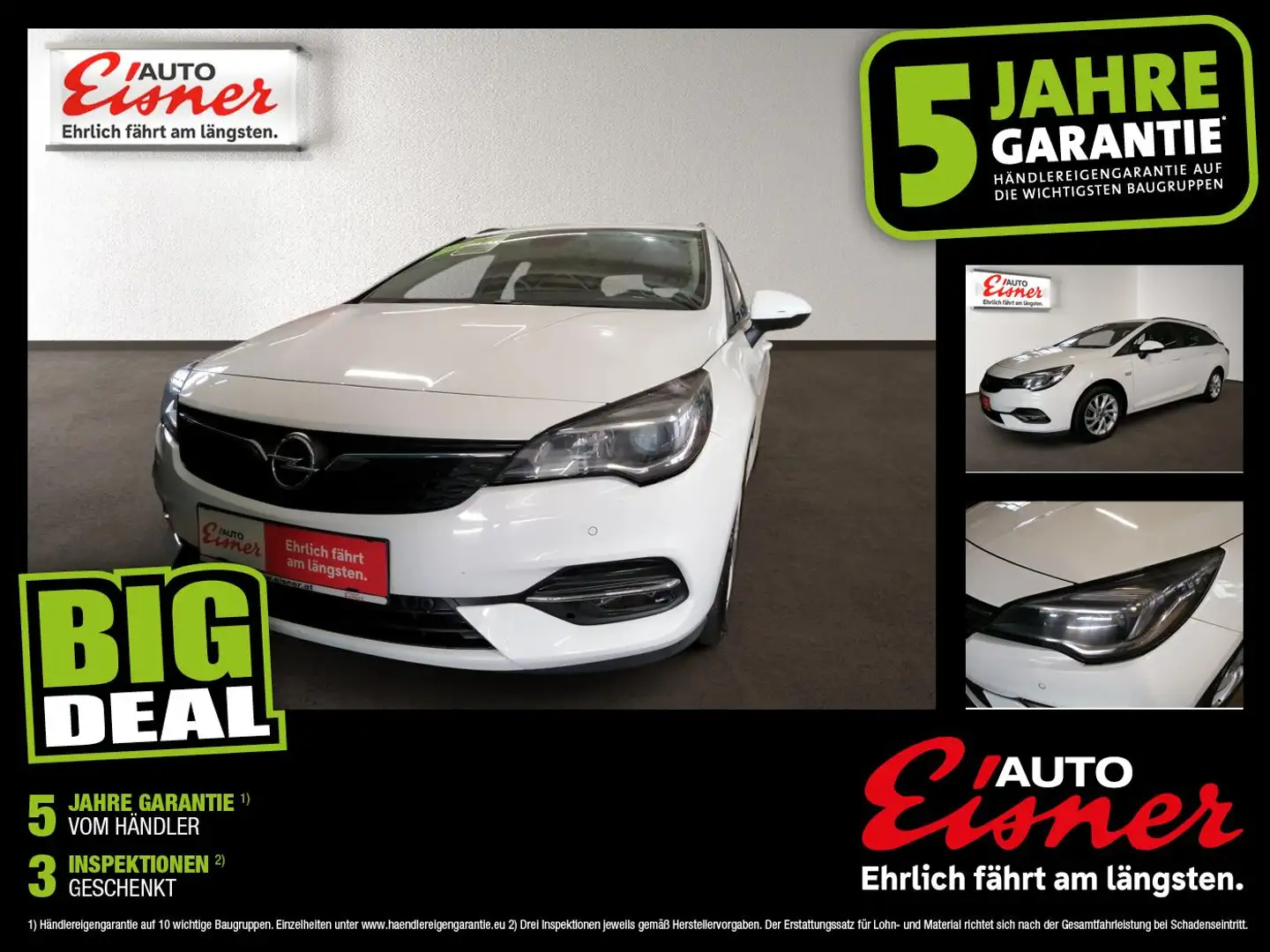 Opel Astra ST EDITION 1.2 Alufelgen, Getönte Scheiben Weiß - 1