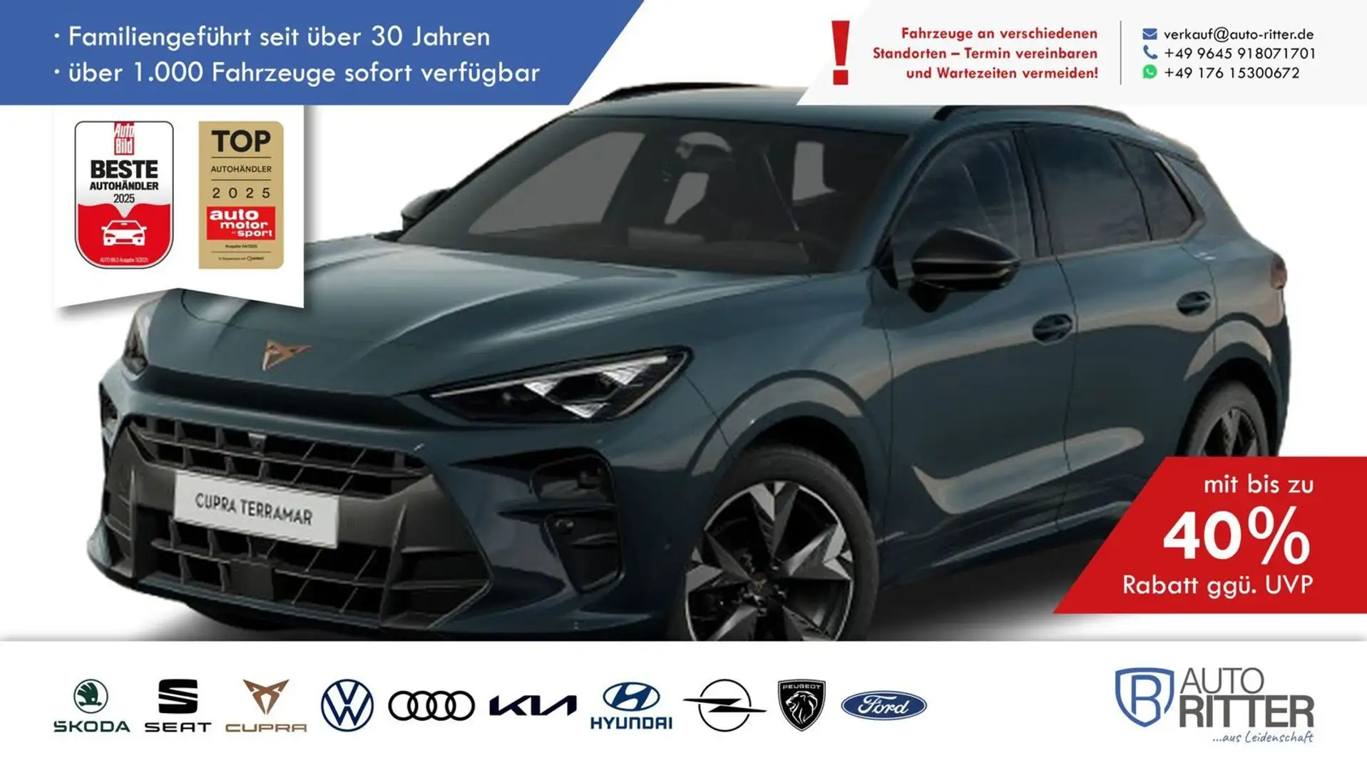 CUPRA Terramar HuD|RFK|LED|Navi|Carplay|Klima|PDC|... Blau - 1