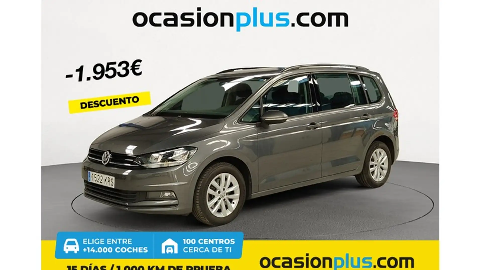 Volkswagen Touran 1.6TDI Business and Navi 85kW RAC Gris - 1