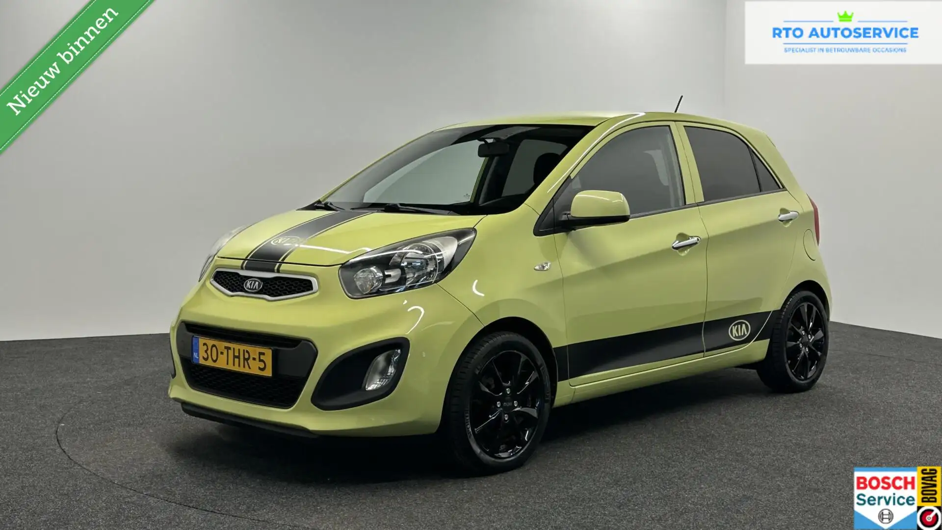 Kia Picanto 1.0 CVVT Airco 5 Deurs. Groen - 1