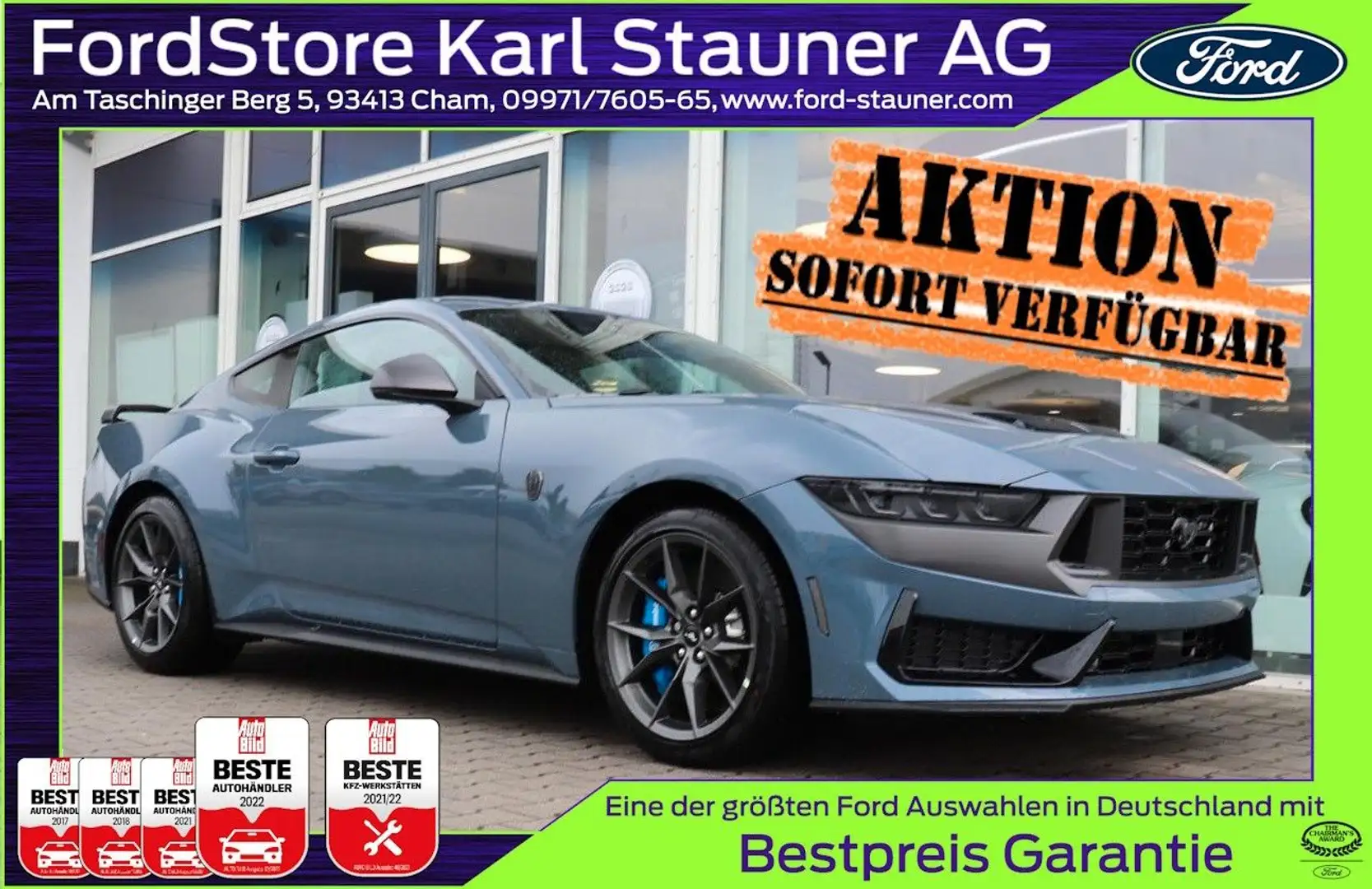 Ford Mustang Dark Horse Fahrwerk MagneRide 4,99 FIN* Blau - 1