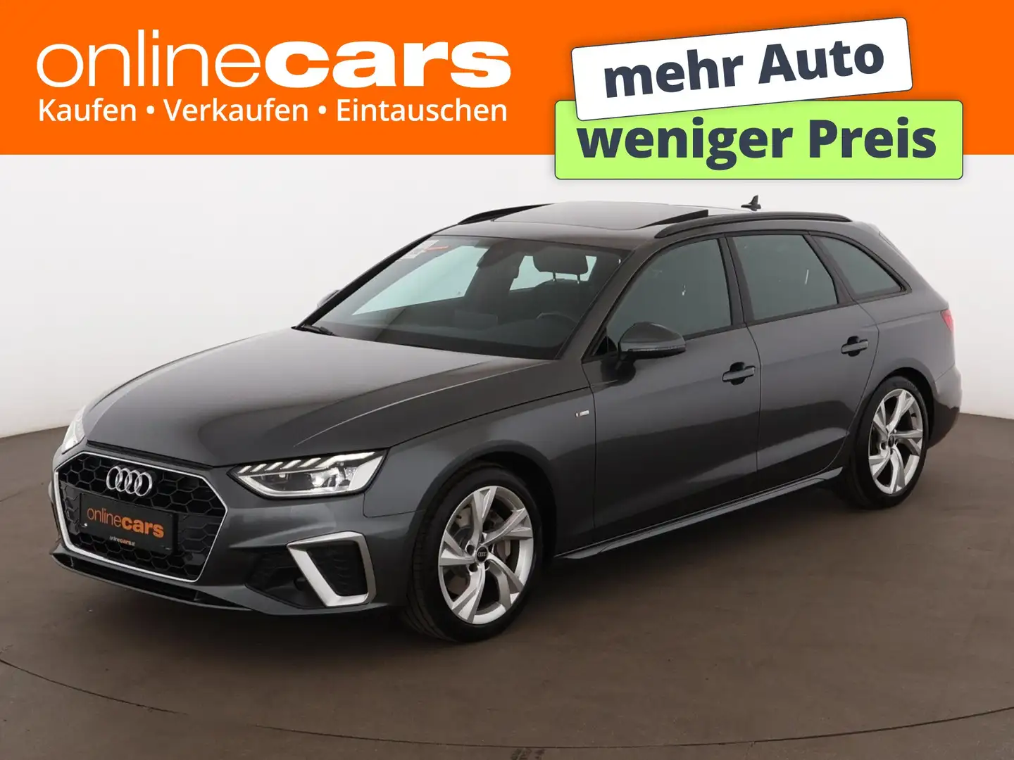 Audi A4 Avant 40 TDI S-Line Aut LED SKY AHK LEDER NAVI Grau - 1