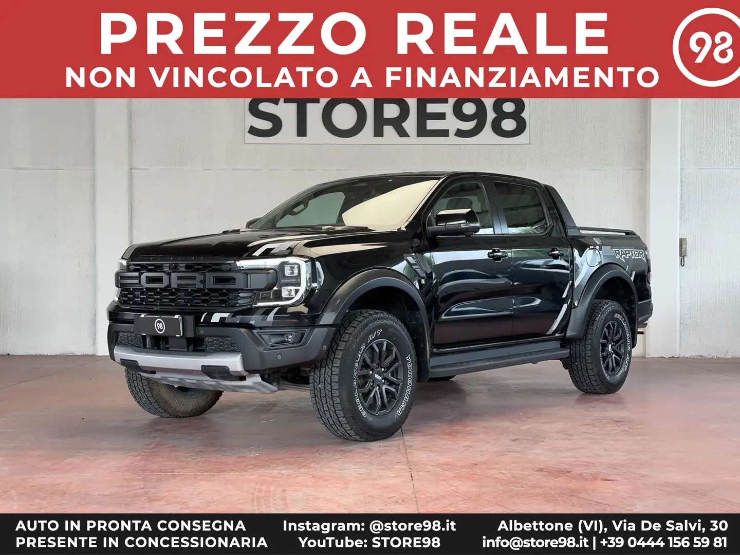 Ford Ranger Raptor 3.0 ecoboost V6 *FULL OPTIONAL/360CV* Noir - 1