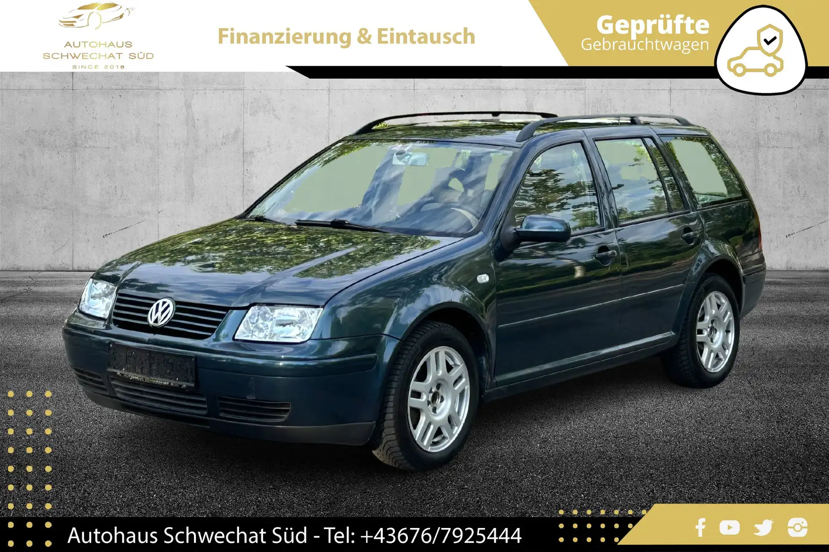 Volkswagen Bora Variant Highline 1,9 TDI Tiptronic //LEDER//AHK// Grün - 1