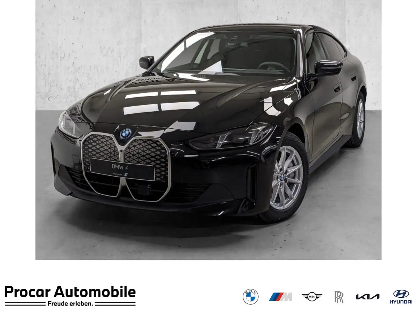 BMW i4 xDrive40 Gran Coupe NAVI+HuD+HIFI+ALARM+SHZ+LHZ+DA Schwarz - 1