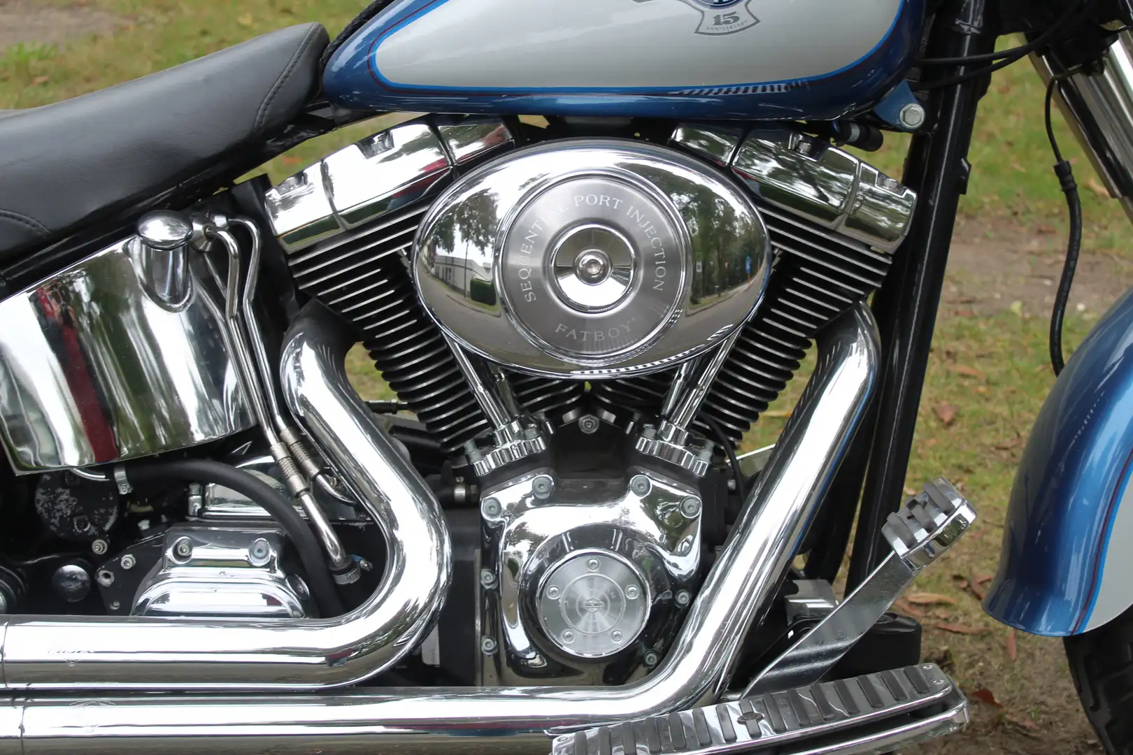 Harley-Davidson Fat Boy Andere Eigenbouw fatboy Modrá - 2