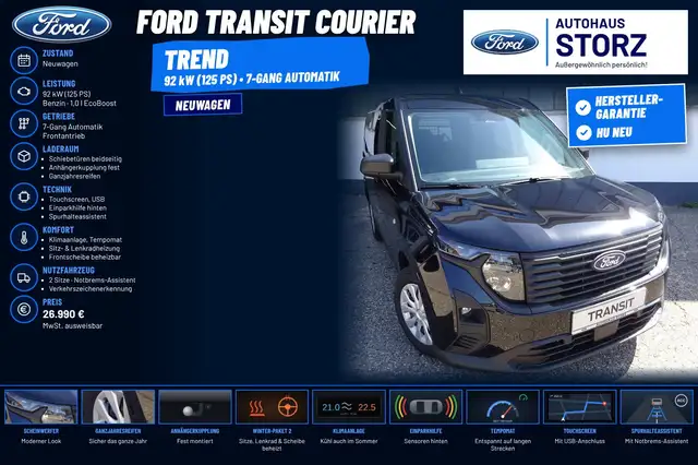 Ford Transit Courier Trend Doppelkabine |ANHÄNGERKUPPLUNG|WINTER-PAKET|